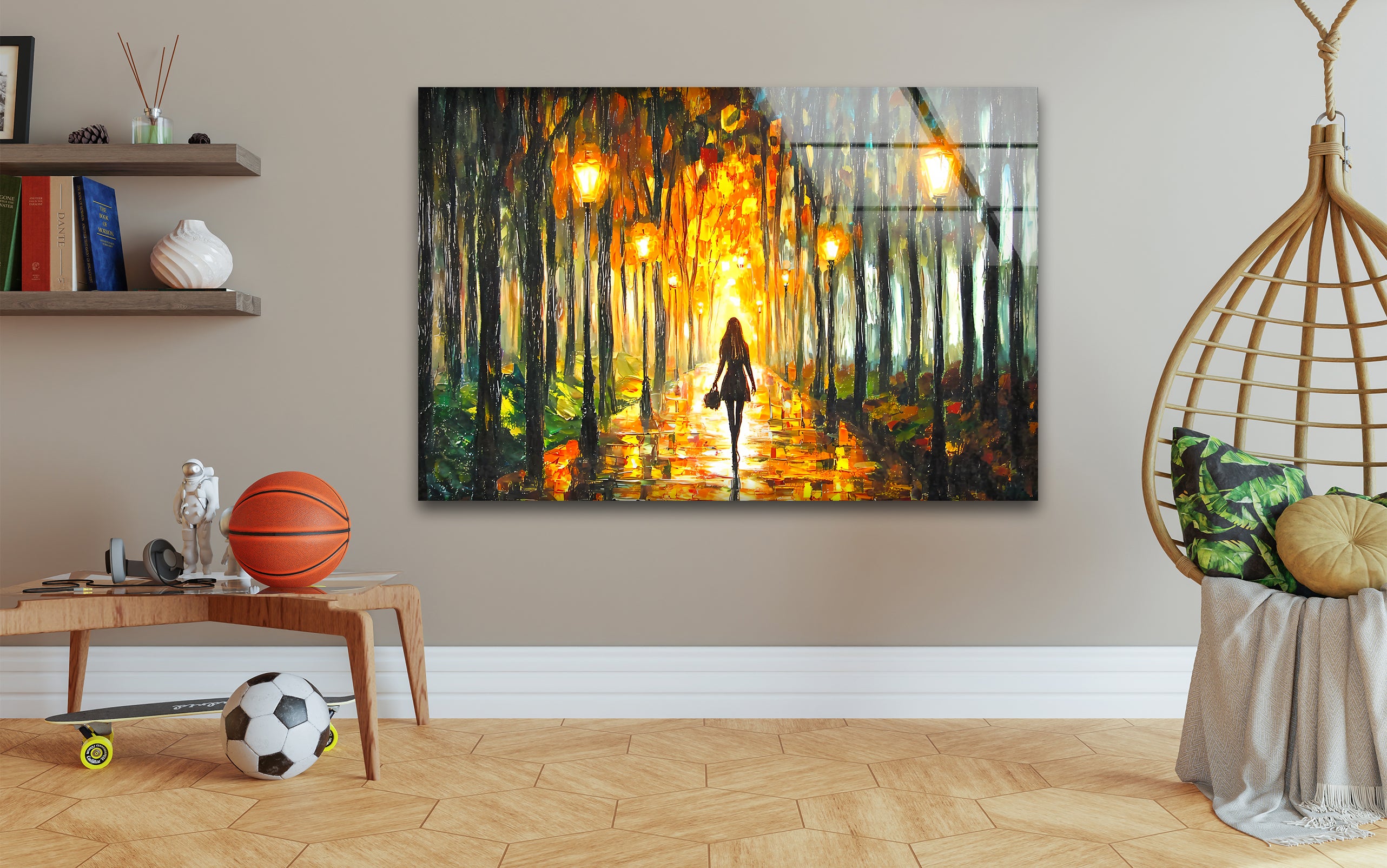 Original Afremov Woman Art Glass Wall Painting - Handmade Canvas Print for Living Room, Bedroom & Office Decor