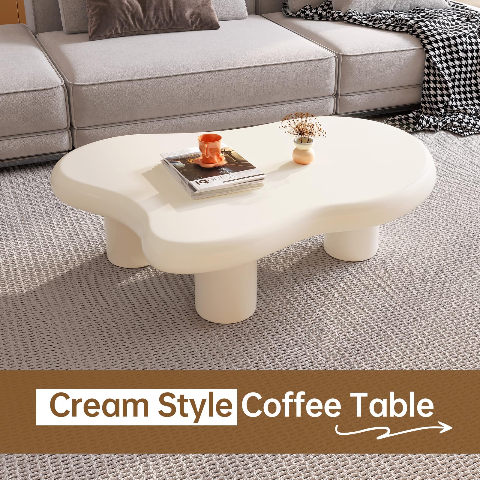 Modern 3-Leg Cloud Coffee Table - 41.02
