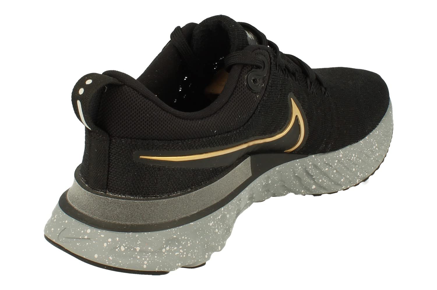 Nike Men's Low-Top Sneakers - Black & Metallic Gold | Size 8 | Casual Wear, Running & Everyday Comfort