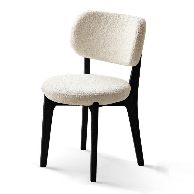 17.3x20.1x29.9 inches / 44x51x76 cm / smoky color / soft makeup chair imitation lambskin cloud cotton white