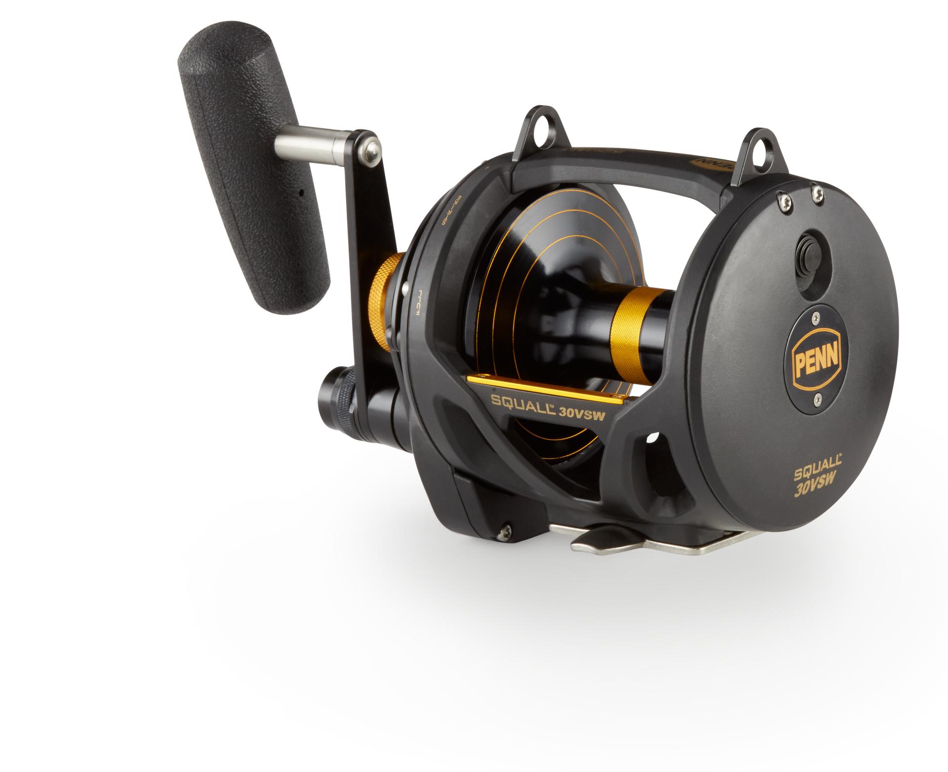 Squall® Lever Drag 2 Speed Conventional Fishing Reel - Saltwater & Freshwater Trolling Reel for Offshore & Inshore Fishing