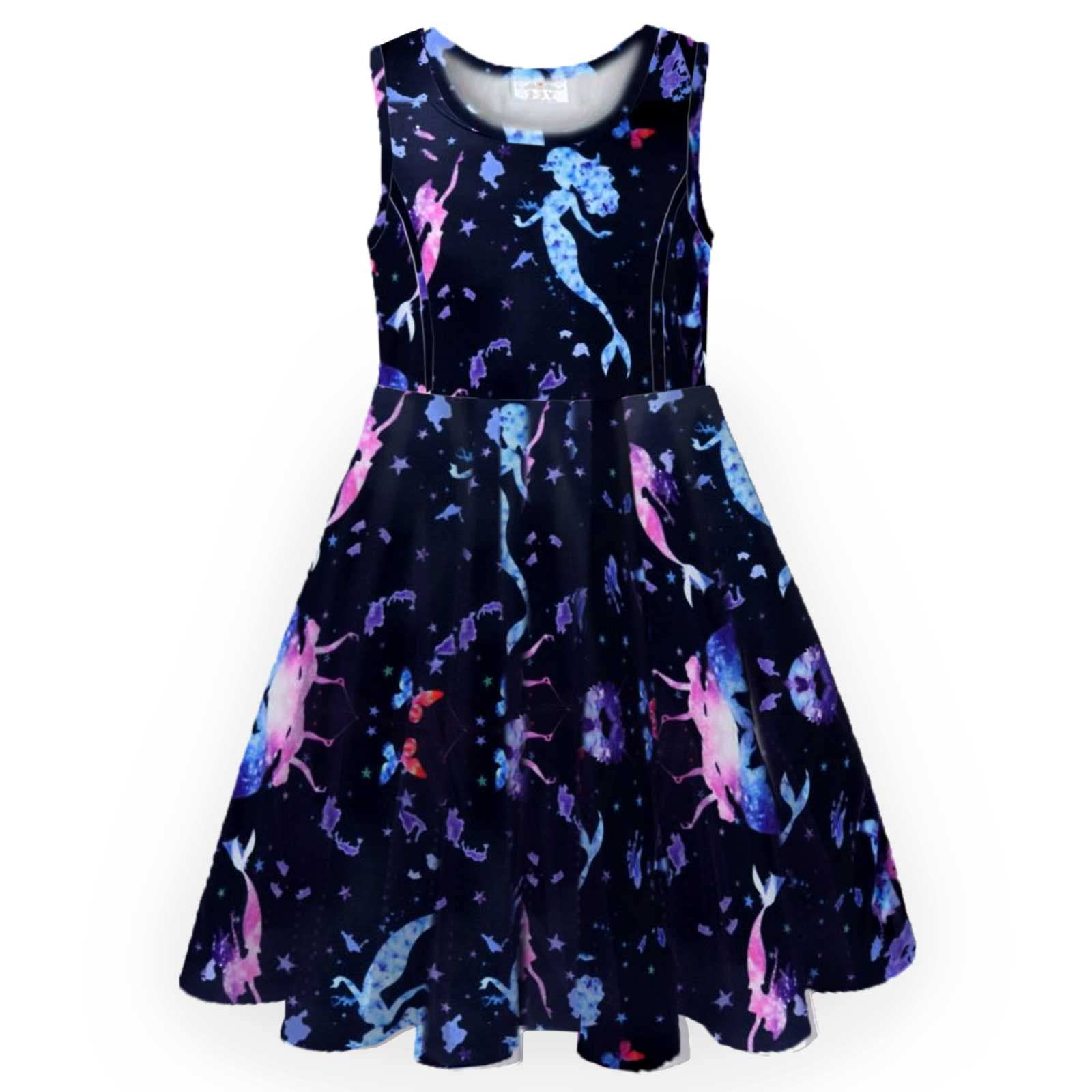 VIKITA Girls Sleeveless Summer Sundress for Kids 2-12 Years - Cute Floral Print Casual Dress for Beach, Party & Outdoor Play