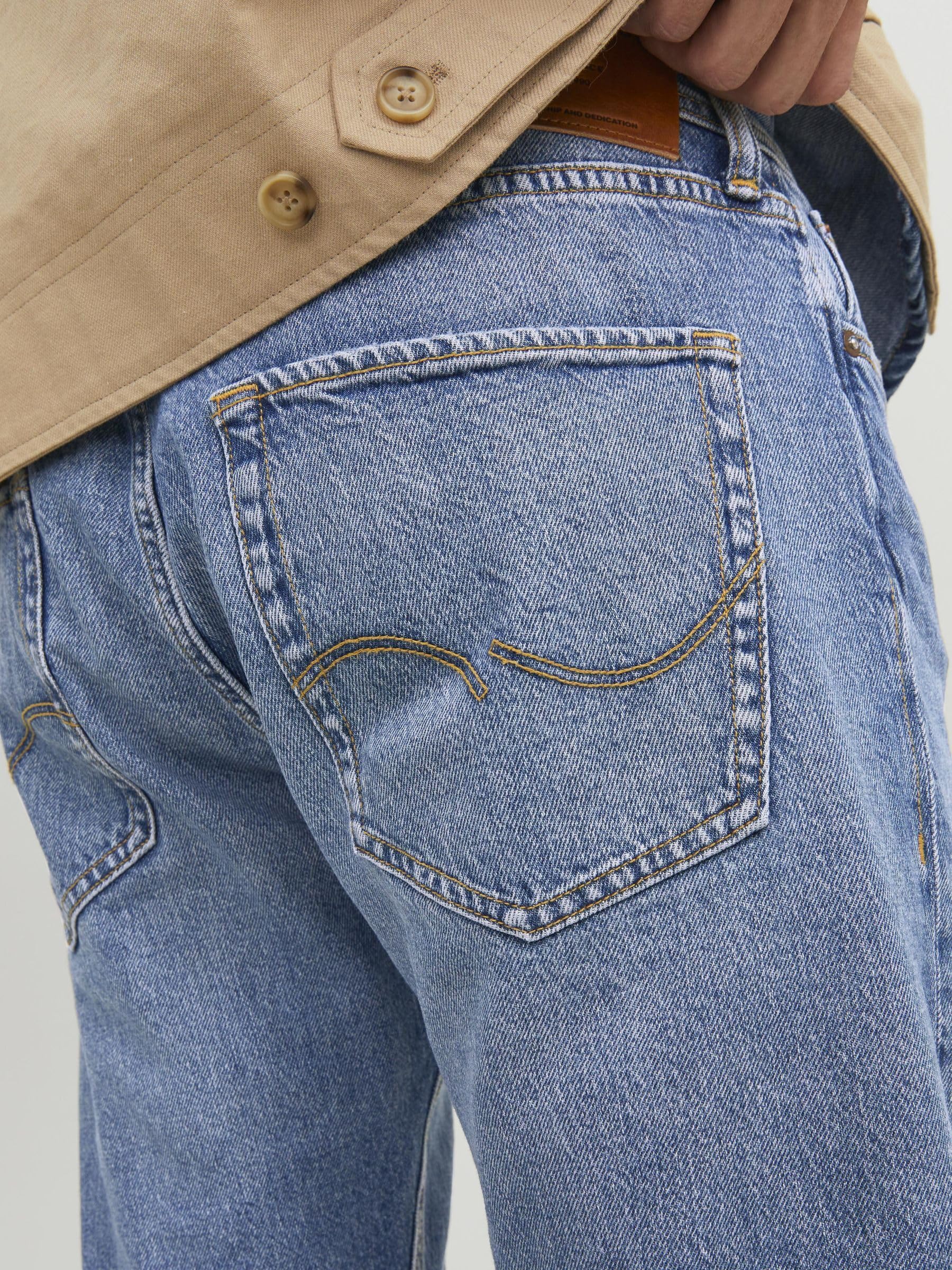 JACK & JONES Men's Slim Fit Stretch Denim Jeans for Casual Wear | Comfortable & Stylish for Everyday Outfits and Work