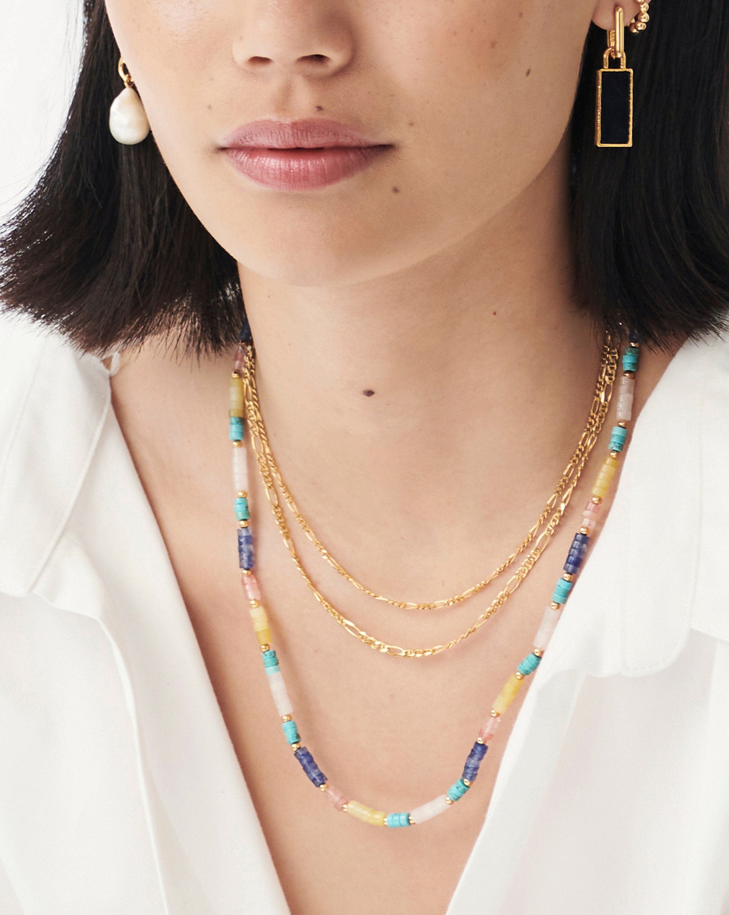 Elegant Long Beaded Stack Necklace for Women - Layered Boho Chic Jewelry - Perfect for Parties, Weddings & Everyday Wear