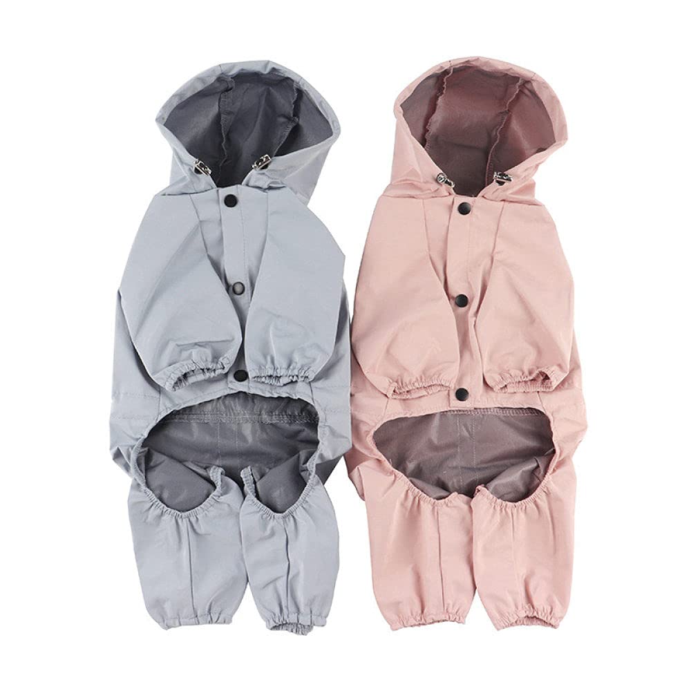 Waterproof Reflective Dog Raincoat - Hooded Rain Jacket for Small & Medium Dogs, French Bulldog & Pets | Outdoor Walking, Rainy Day Protection