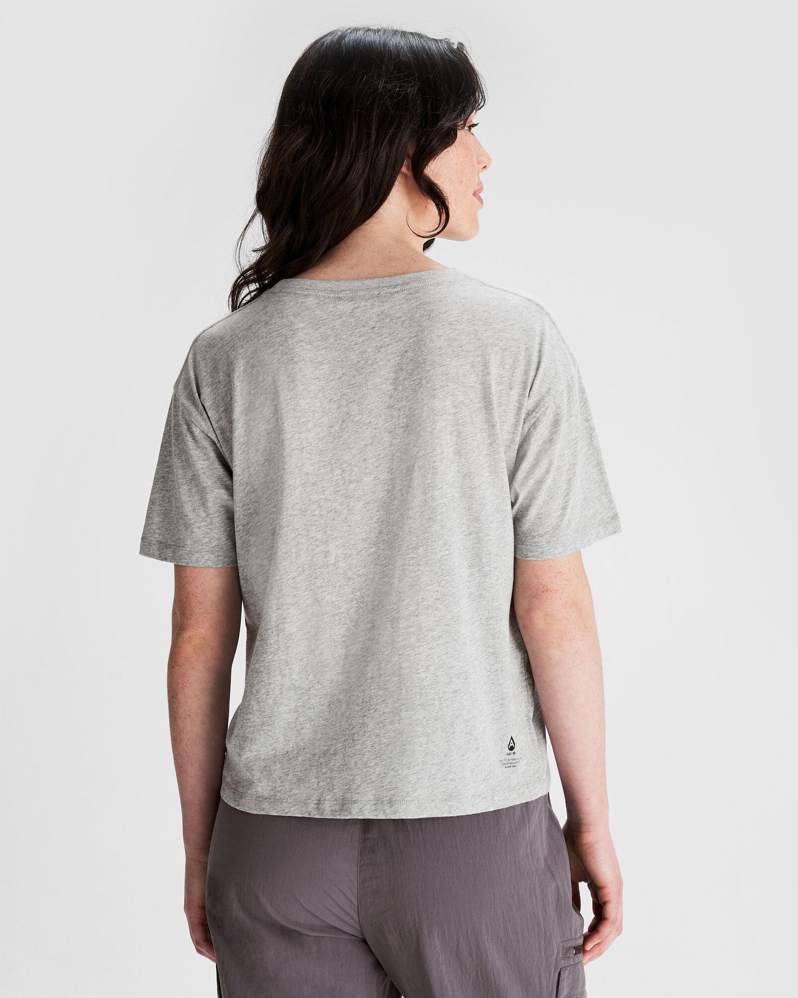 Organic Cotton Women's T-Shirt by O.Smither - Light Grey Marle | Soft & Breathable Casual Tee for Everyday Wear, Yoga & Lounge