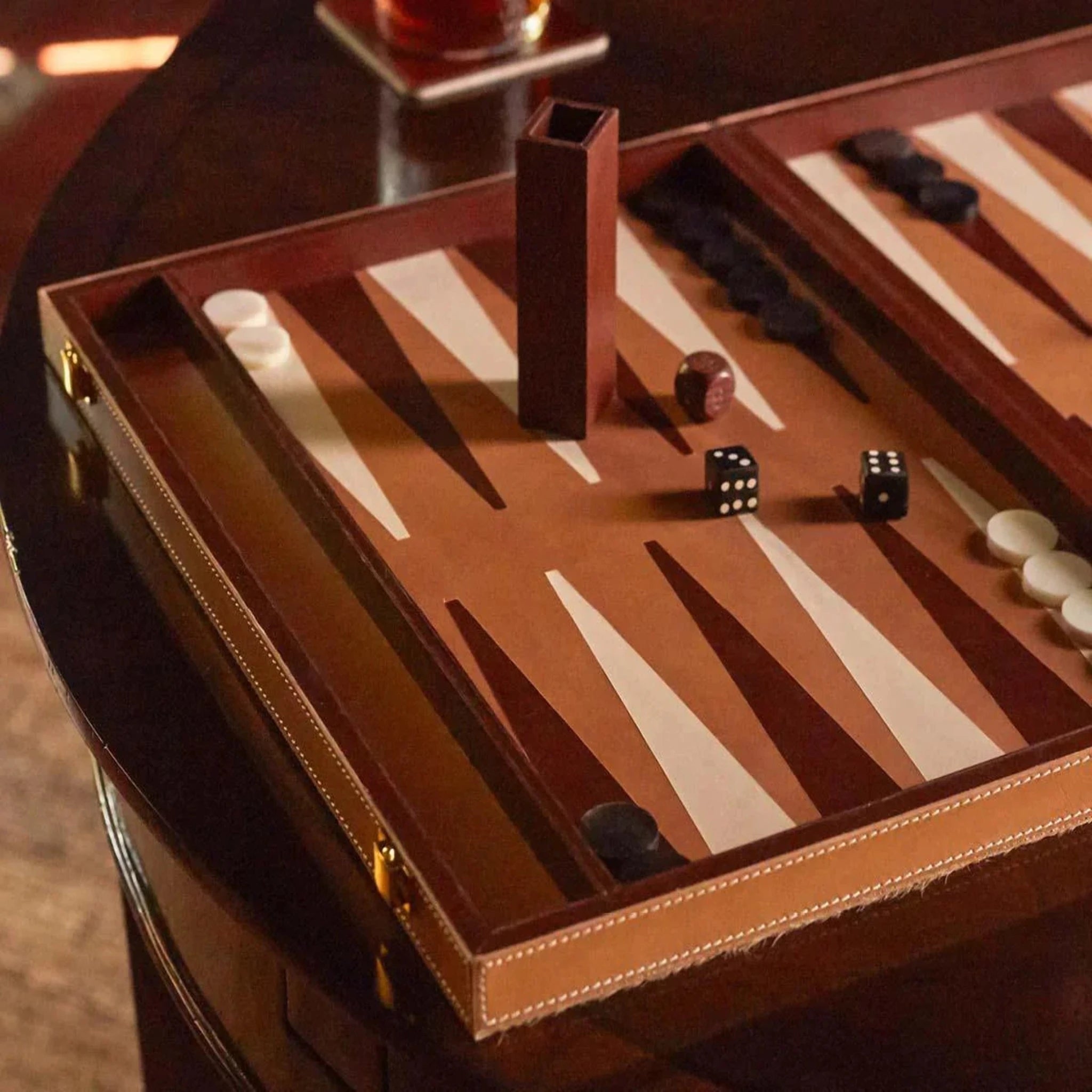 Premium Beige Grantham Backgammon Set - 15