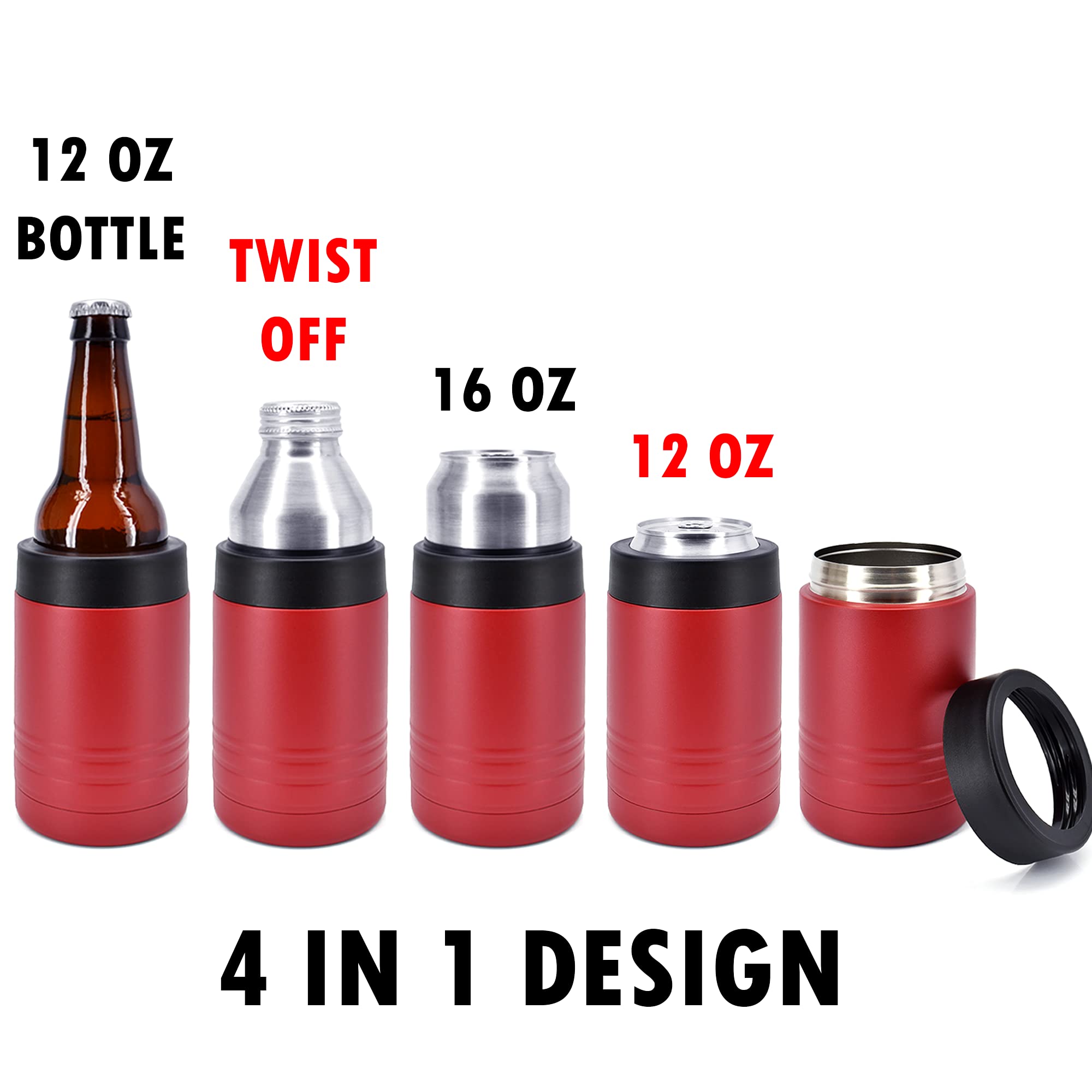 Clear Water Home Goods - 24-Pack 12 oz Stainless Steel Double Wall Vacuum Insulated Tumblers - Powder Coated Maroon - Keeps Drinks Cold for 12+ Hours - Perfect for Parties, Picnics, Office & Outdoor Activities