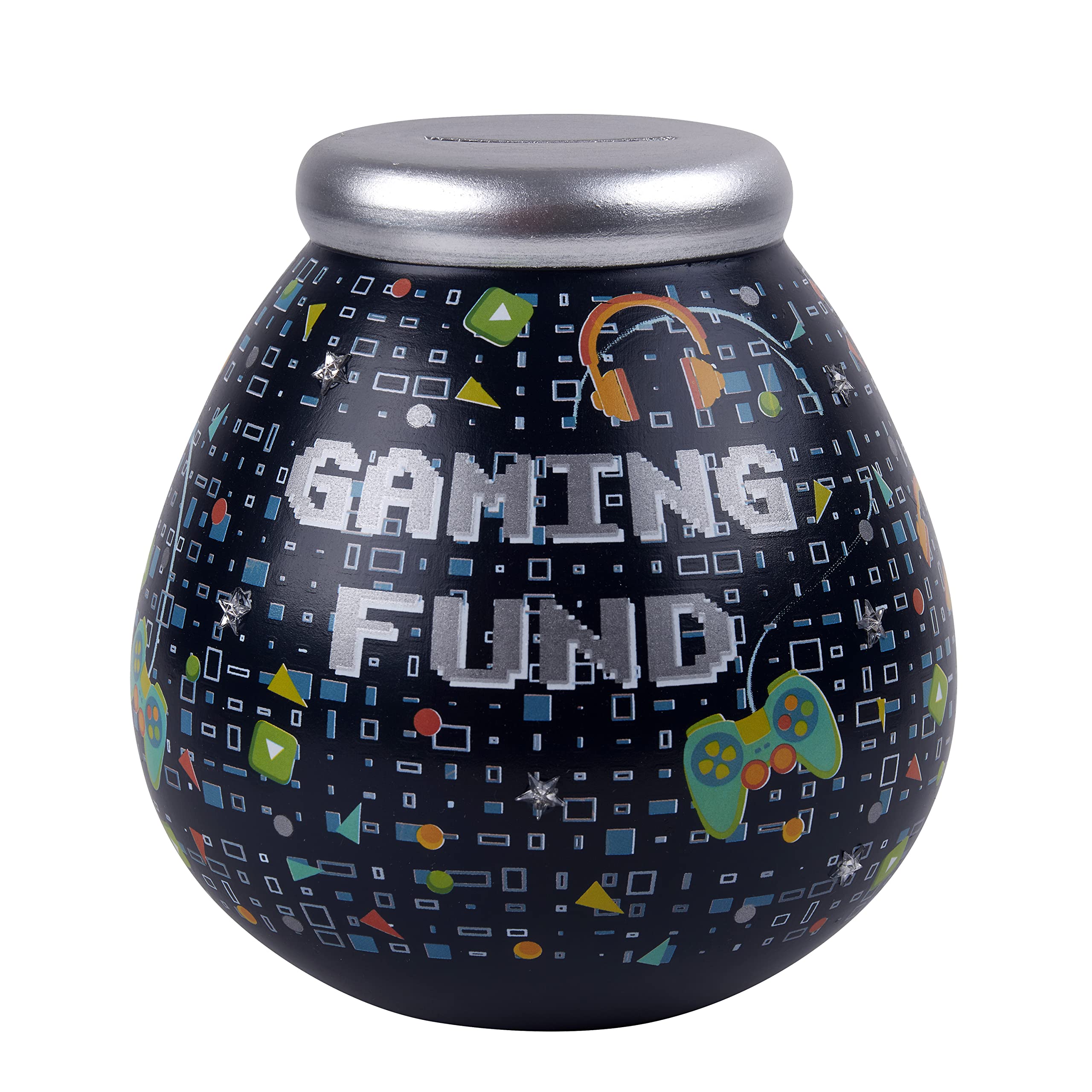 Hand Painted Ceramic Piggy Bank | Gaming Savings Box for Gifts & Decor