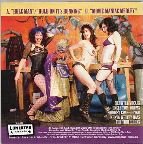 Blowfly - Hole Man 45 RPM Vinyl Record with Hold On It's Running & Movie Maniac Medley | Rare Punk/Funk Collectible | Perfect for DJs, Record Collectors, and Music Enthusiasts