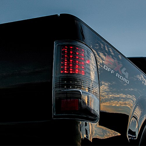 AKKON Full LED Black Tail Brake Lights Replacement for Ford F150 Pickup Truck Styleside Body Generation II - Upgrade Your Truck's Style & Safety for Night Driving & Off-Road Adventures