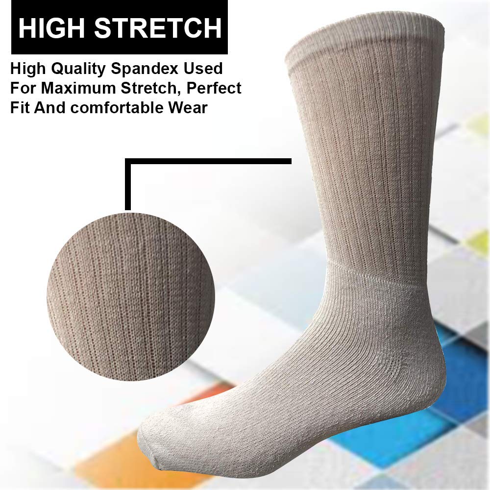 **Yacht & Smith Big and Tall Men's Sport Crew Socks – Wholesale Bulk (King Size) – Comfortable Athletic Socks for Running, Hiking & Everyday Wear – by SOCKS'NBULK**