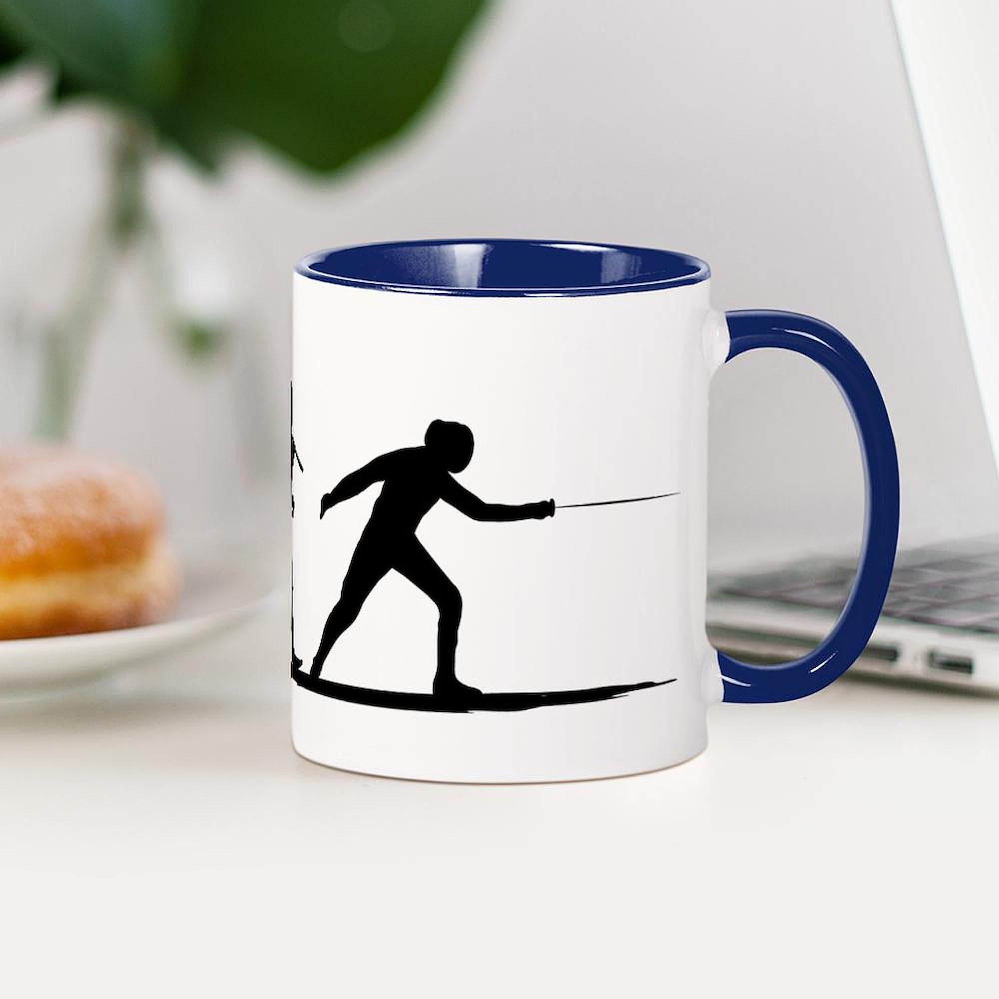 Fencing Mug 11 oz (325 ml) - Ceramic Coffee Cup with Handle - Perfect Gift for Fencers & Coffee Lovers - Ideal for Training Breaks, Tournaments & Home Use