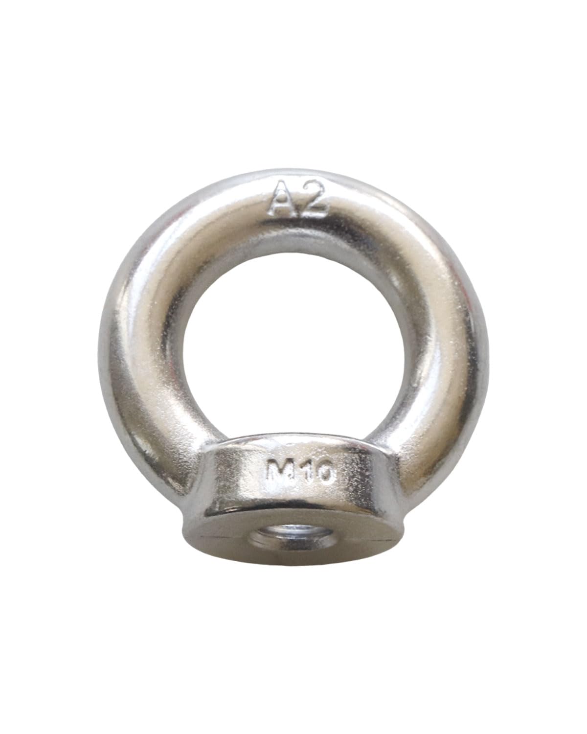 M10 Eye Nuts 304 Stainless Steel - Heavy Duty Eye Bolts for Lifting & Rigging - Durable Hardware for Home Repairs, Construction & Marine Applications - Pack of 1
