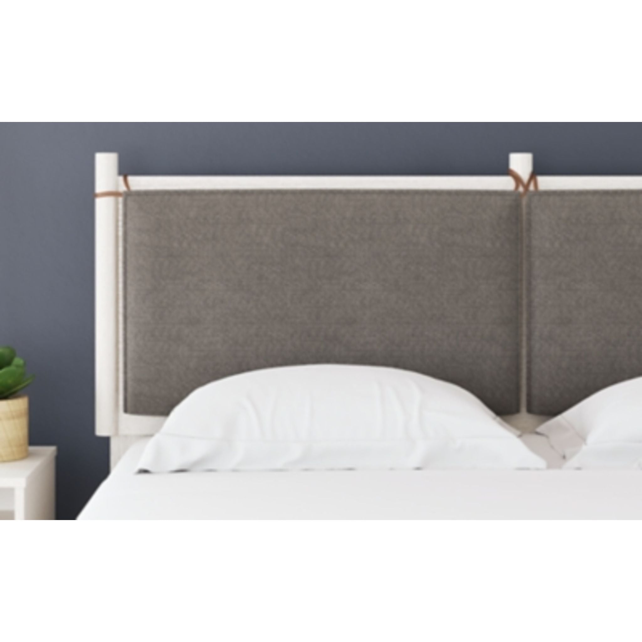 Aprilyn Queen Panel Headboard - White Upholstered Bed Frame Headboard for Bedroom Decor, Modern & Elegant Design - Perfect for Master Bedroom, Guest Room, or Dormitory