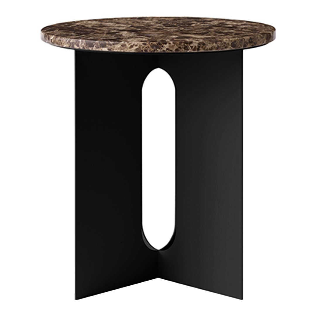 Modern Androgyne Side Table - Minimalist Nightstand, End Table for Living Room, Bedroom, or Office - Stylish Small Accent Table with Sturdy Metal Frame