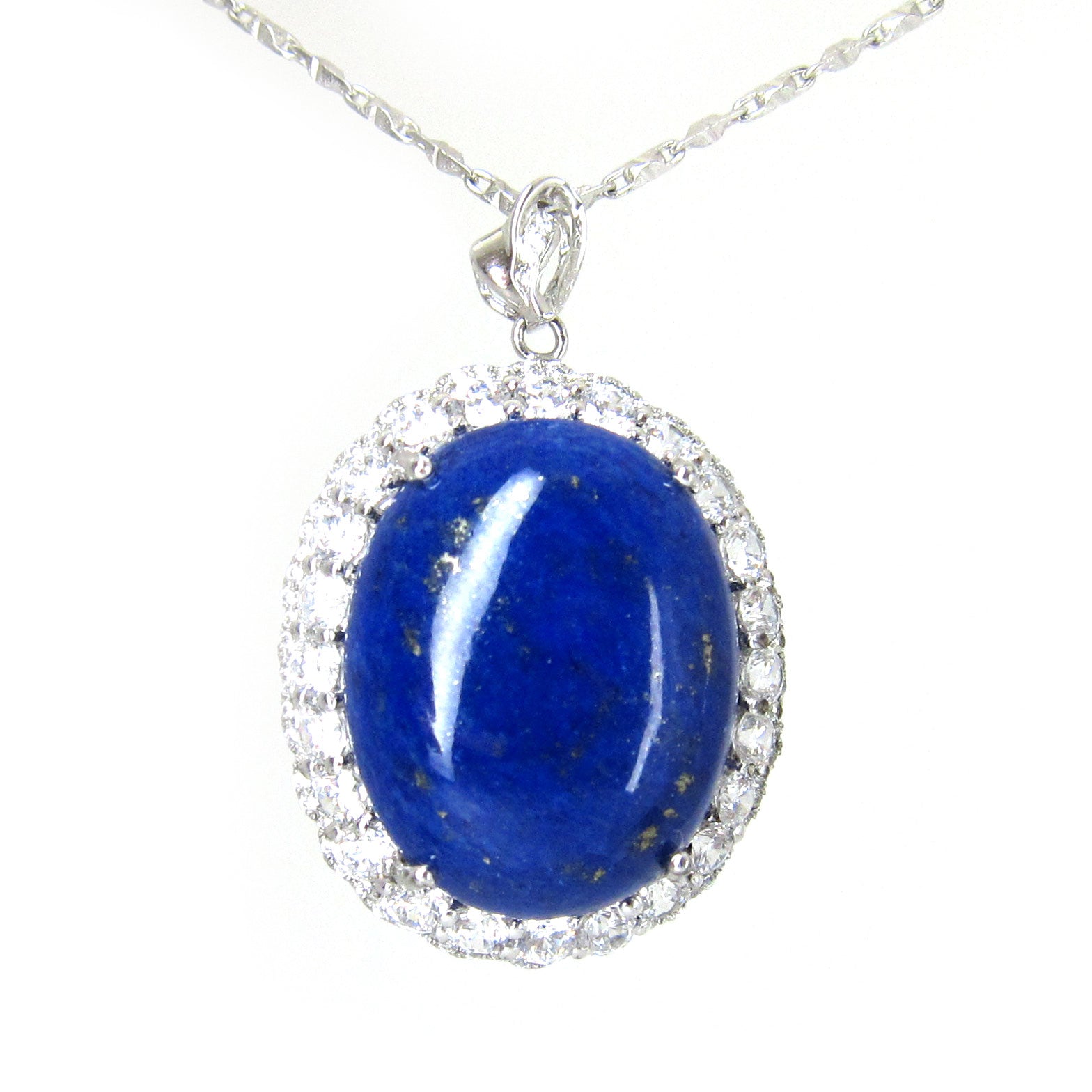 925 Sterling Silver Lapis Lazuli Pendant Necklace for Women - Elegant Blue Gemstone Jewelry Gift for Birthday, Anniversary & Special Occasions