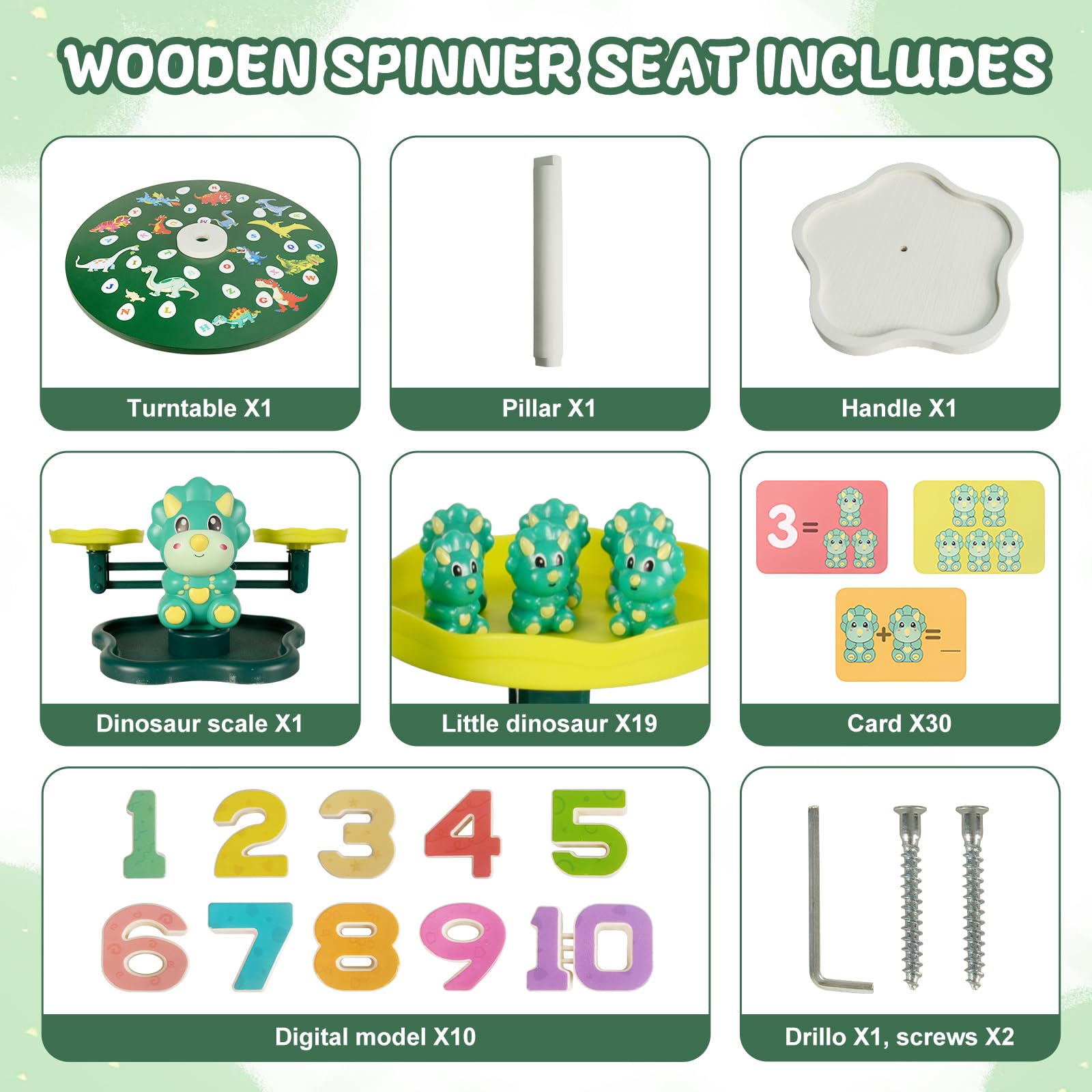 360° Wooden Spinner Seat with Music - Sensory Sit & Spin Toy for Toddlers Age 2-5, Fun Developmental Toy for Boys & Girls - Perfect for Indoor Play, Birthday Gifts and Sensory Integration Activities