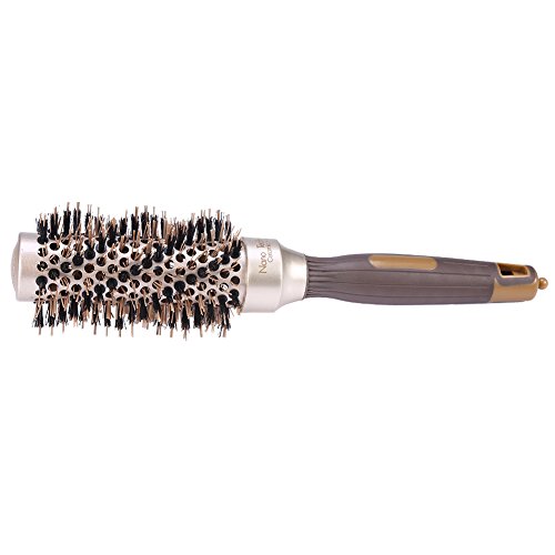 Anti-Static Nano Ceramic Ionic Hair Styling Comb with Retractable Separating Pin (32mm) - Professional Salon Quality Styling Tool for Smooth Frizz-Free Hair at Home or On-The-Go