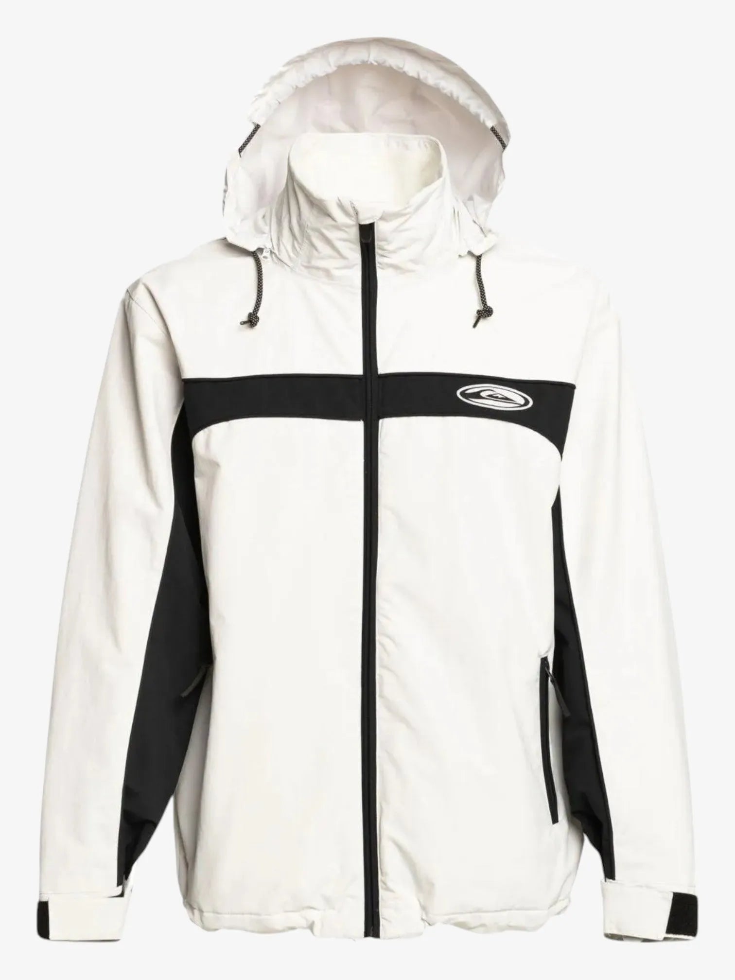 Quiksilver Snow Live Wire Jacket - Men's Waterproof Snowboard & Ski Jacket for Winter Sports - White & Black Color for Outdoor Adventures