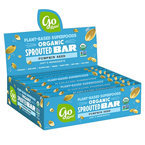 Go Raw Organic Pumpkin Seed Bars - Keto, Gluten Free, Vegan & Paleo Friendly Superfood Snacks (10 Count) - Perfect for On-the-Go Energy, Hiking & Healthy Lifestyle