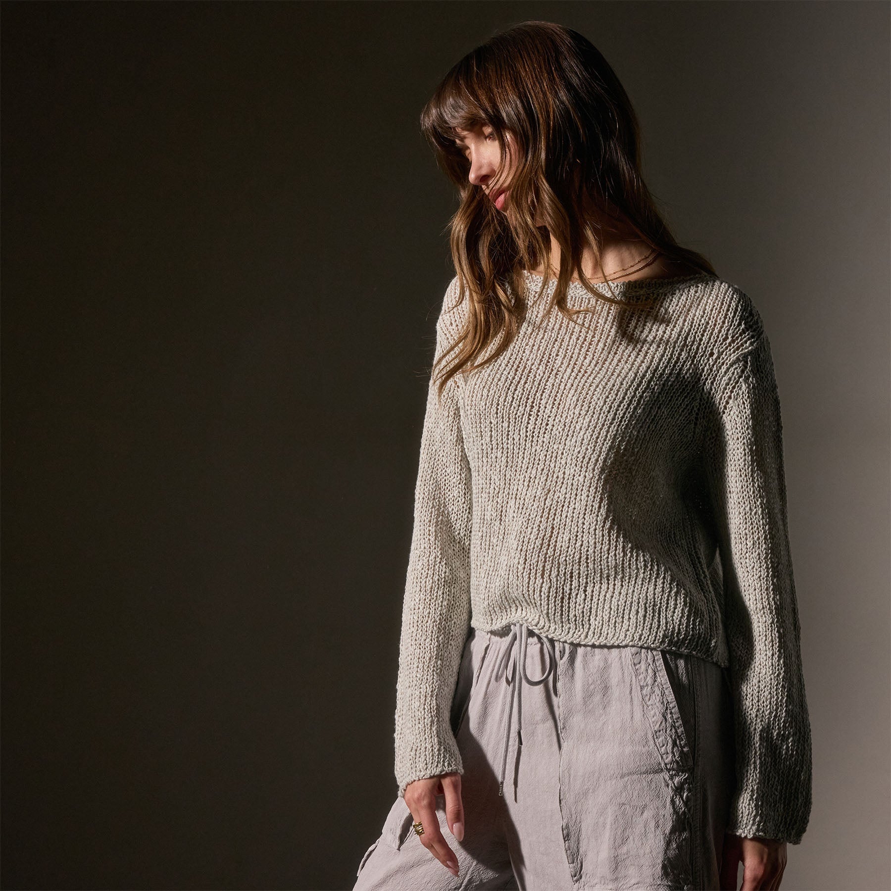 Breathable Cotton Linen Open Knit Pullover Sweater - Lightweight Summer Cardigan for Women - Perfect for Beach Cover-ups, Casual Outings & Layering in Cool Weather