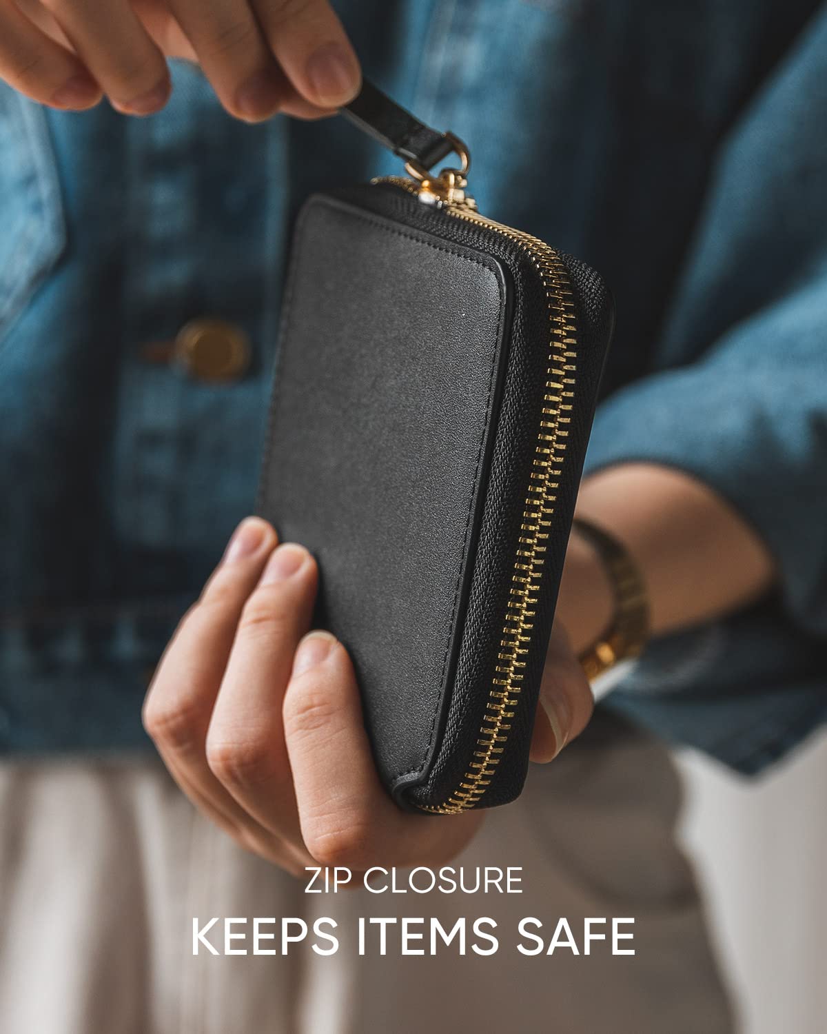 Women's RFID Blocking Leather Wallet - Slim Bifold Credit Card Holder with Zipper Coin Pocket | Perfect for Everyday Use, Travel & Gift Giving