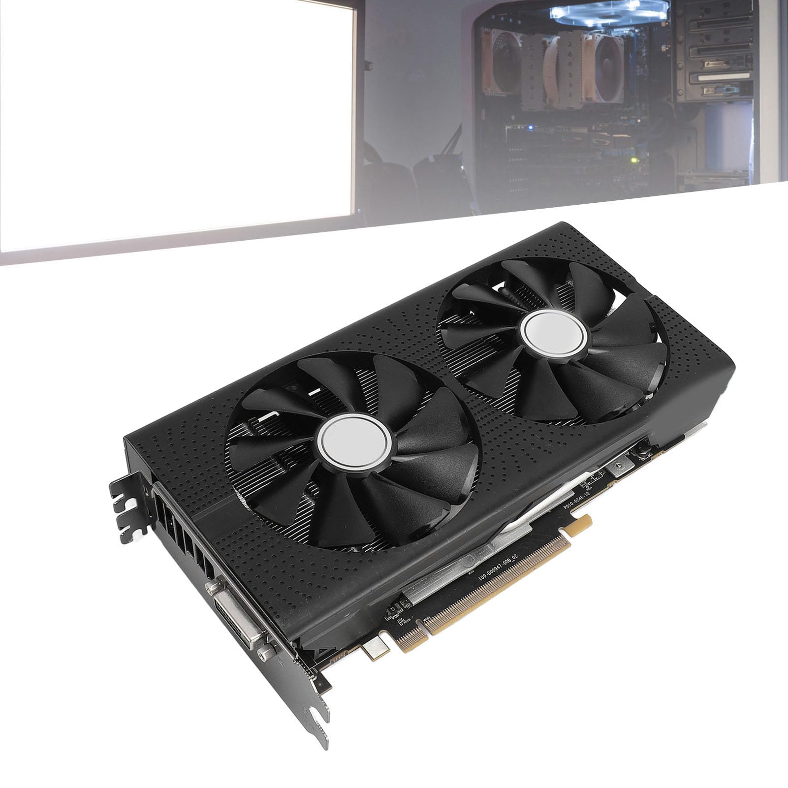 Vikye RX470 8GB GDDR5 256-bit Gaming Graphics Card with Dual Fan Cooling - DVI-D HDMI DisplayPort - High Performance Desktop PC GPU for Gaming, Video Editing & 3D Rendering