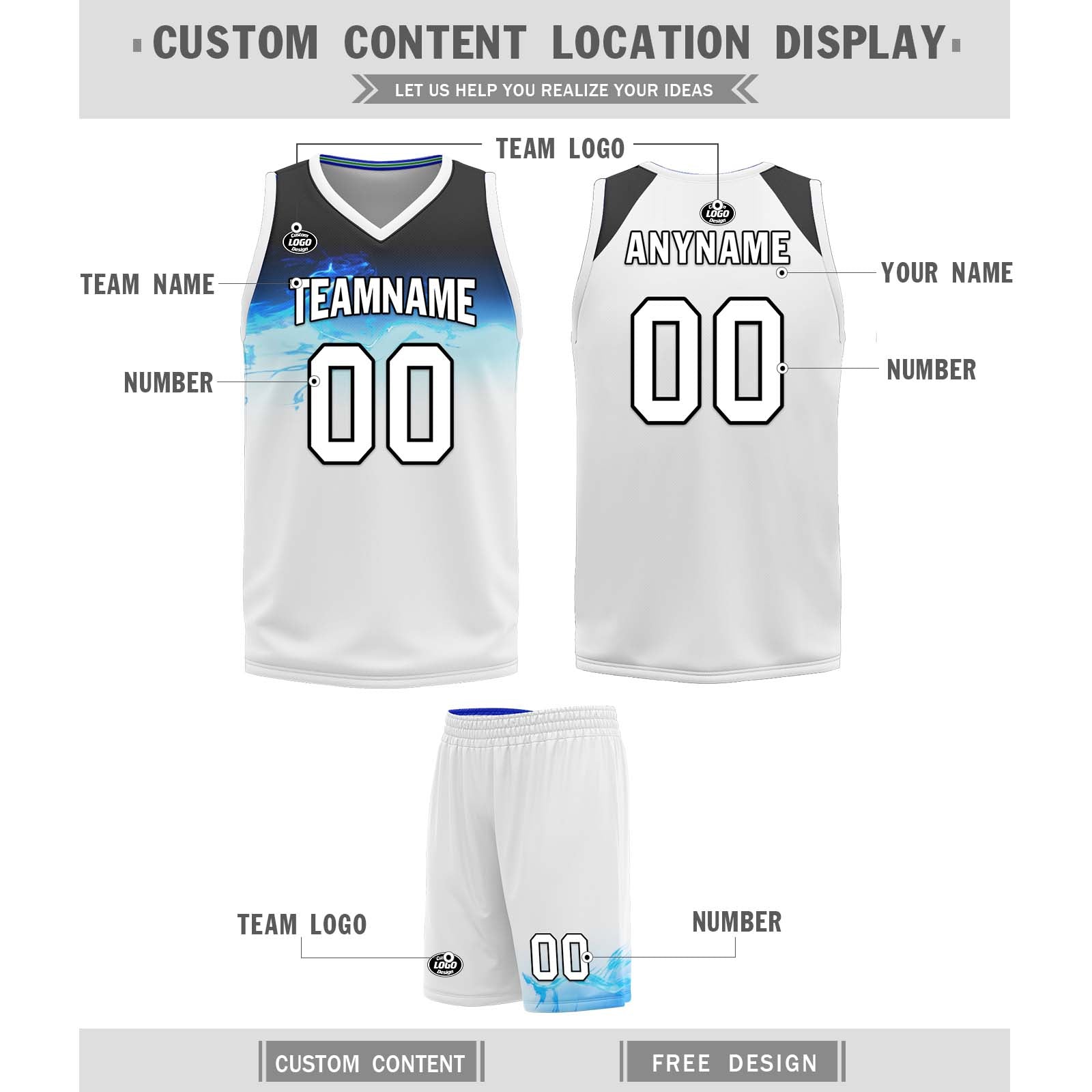 Custom Gradient Blue & White Minnesota City Edition Reversible Basketball Jersey - Personalized NBA-Inspired Sports Apparel for Men & Women - Perfect for Games, Training & Fan Gear - BBJ01R D0610 18 COOLMAX Fabric