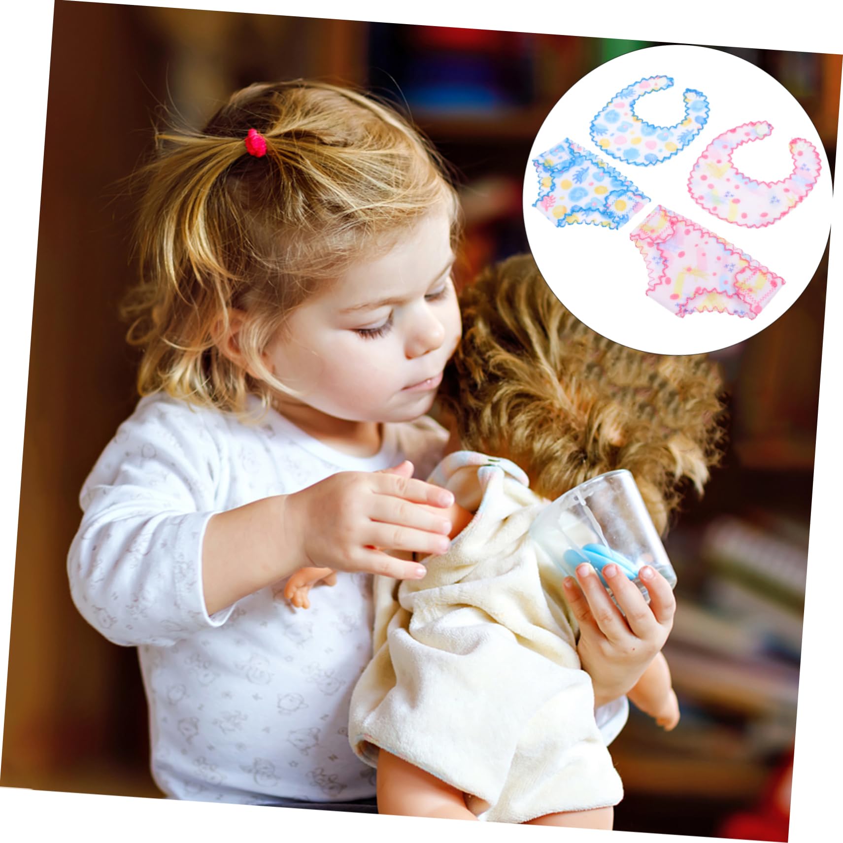 2 Sets Newborn Baby Doll Clothes & Accessories - Boys Outfits, Drool Bibs, Diapers for American Dolls | Perfect for Doll House Play, Pretend Parenting & Collectors