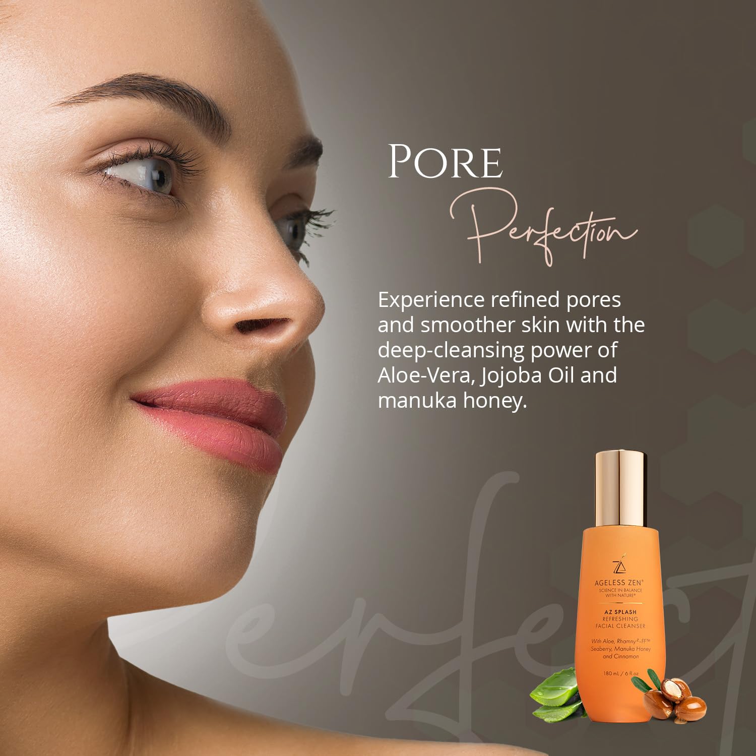 Honey & Pearl Powder Face Cleanser Set (180ml + 60ml Travel Size) - Hydrating, pH Balancing, Anti-Aging Facial Wash for Youthful Glow - Perfect for Travel & Daily Skincare Routine