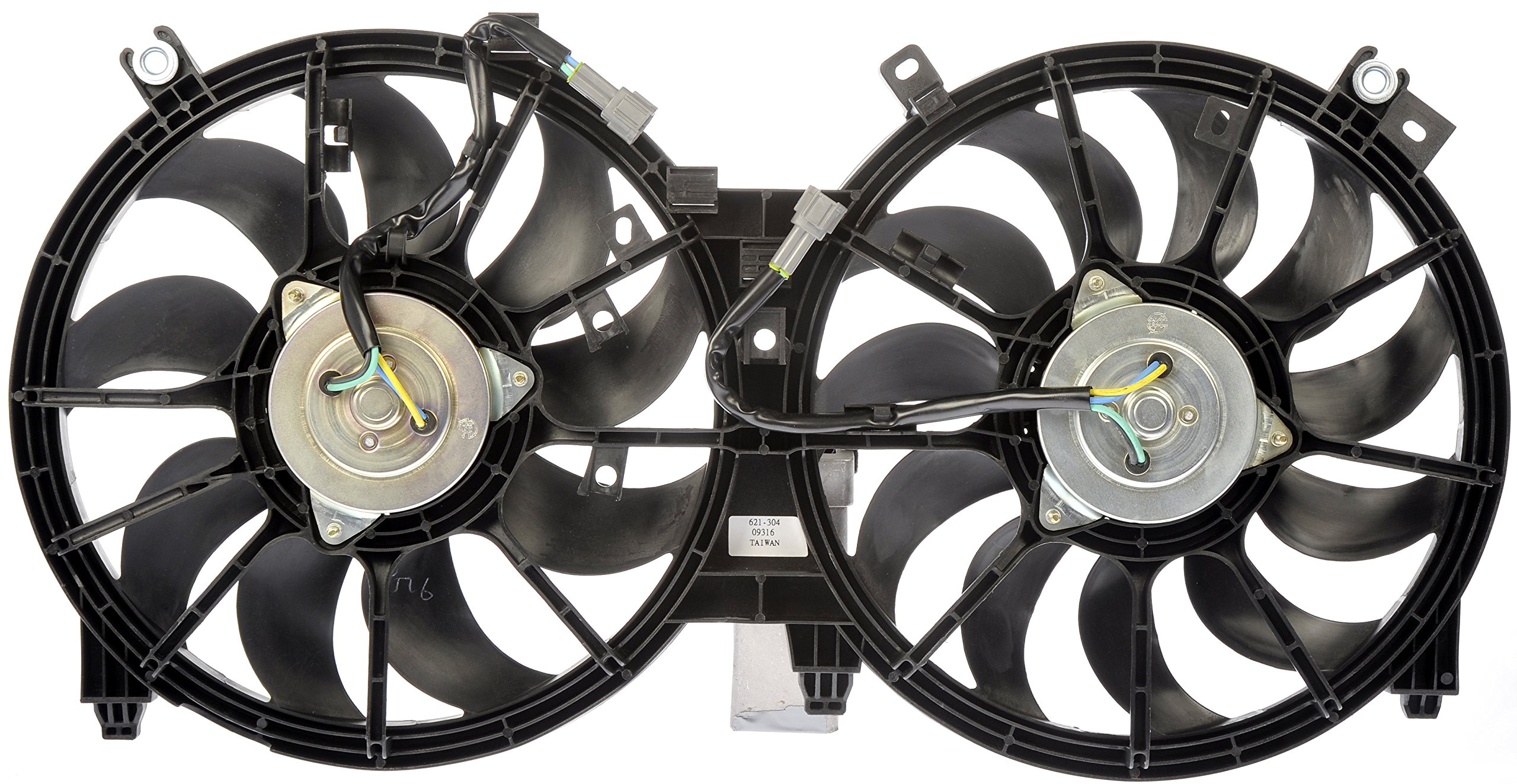 Dorman 621-304 Engine Cooling Fan Assembly Replacement for Nissan Altima, Maxima, Sentra - Perfect for Overheating Prevention & Summer Driving