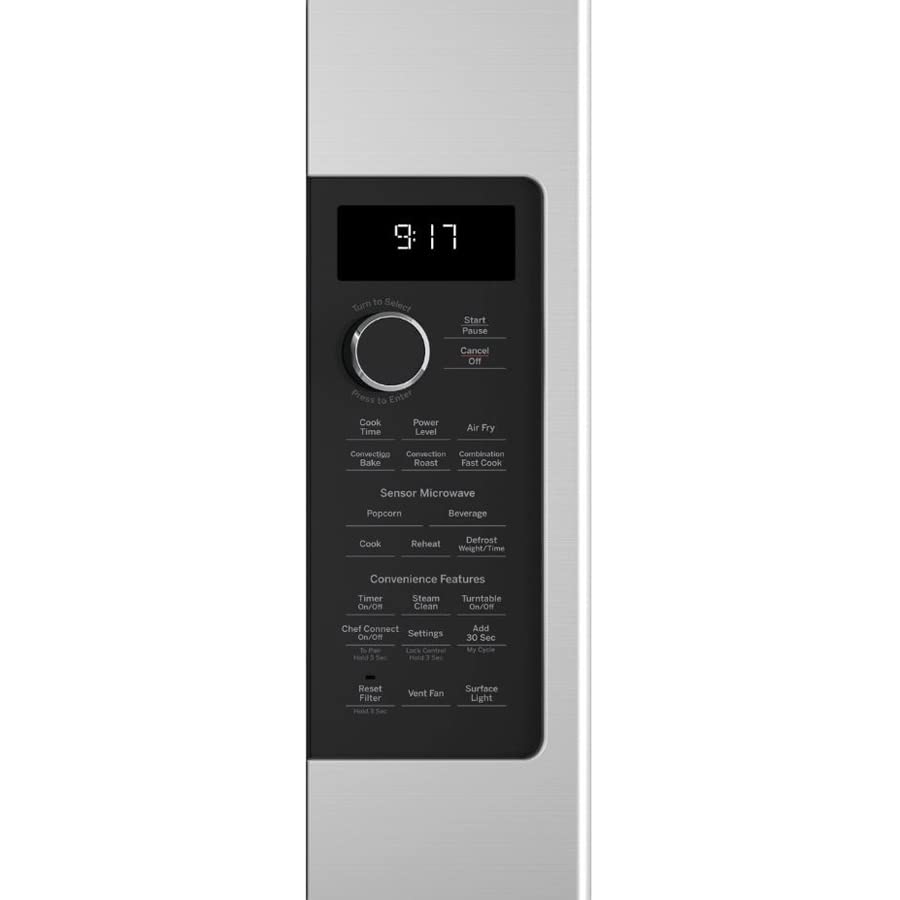 1.7 Cu. Ft. Stainless Steel Convection Over-the-Range Microwave Oven with Even Cooking - Perfect for Kitchens, Apartments & Small Spaces