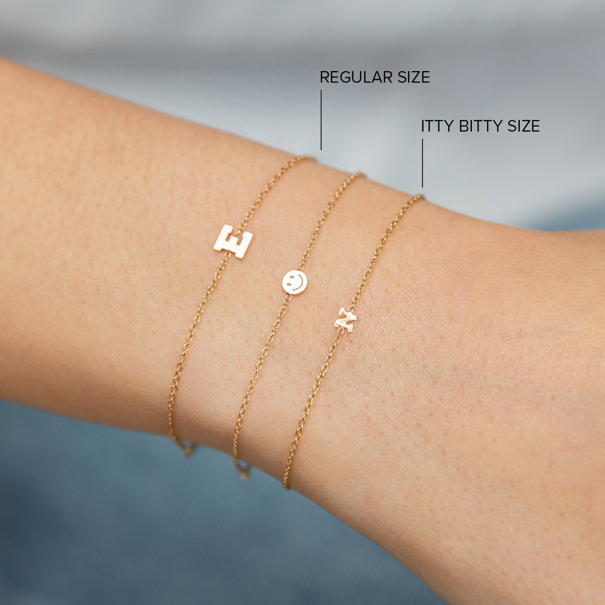 14K Gold Initial Letter Bracelet - Personalized Name Bracelet for Women - Elegant Custom Jewelry Gift for Her - Perfect for Birthdays, Anniversaries & Special Occasions