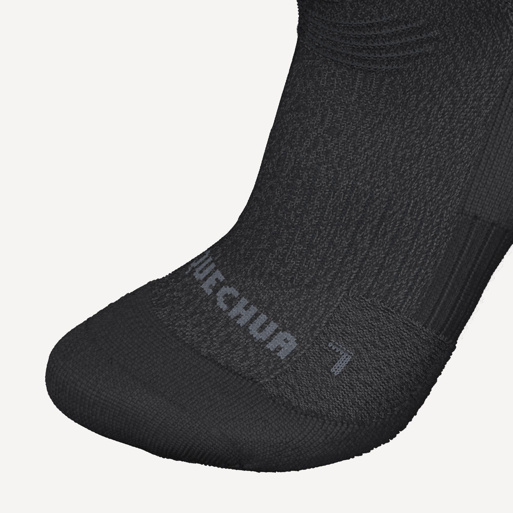 Quechua SH500 Mid 2 Pair Winter Hiking Warm Socks for Men & Women - Thermal Wool Trekking Socks for Cold Weather Outdoor Activities, Camping & Snow Sports