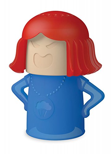 Angry Mama Microwave Cleaner with Blue Base - Steam Cleaning for Stubborn Stains & Odors - Perfect for Kitchen, Office, and Dorm Microwave Maintenance