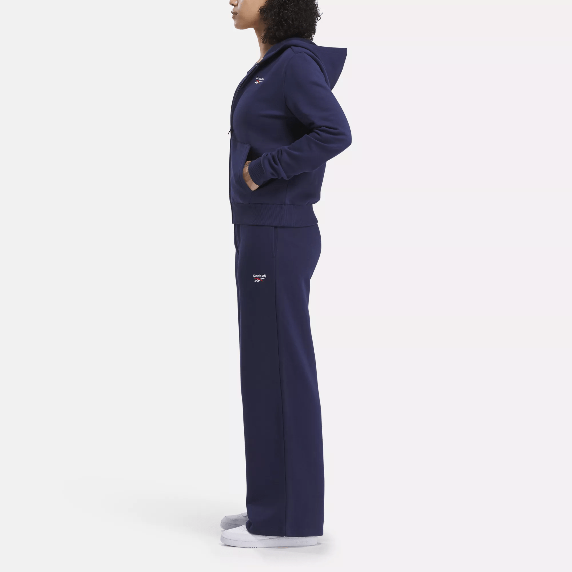 Reebok Women's Identity Small Logo Fleece Full Zip Hoodie - Cozy Casual Wear for Gym, Running & Everyday Outfits