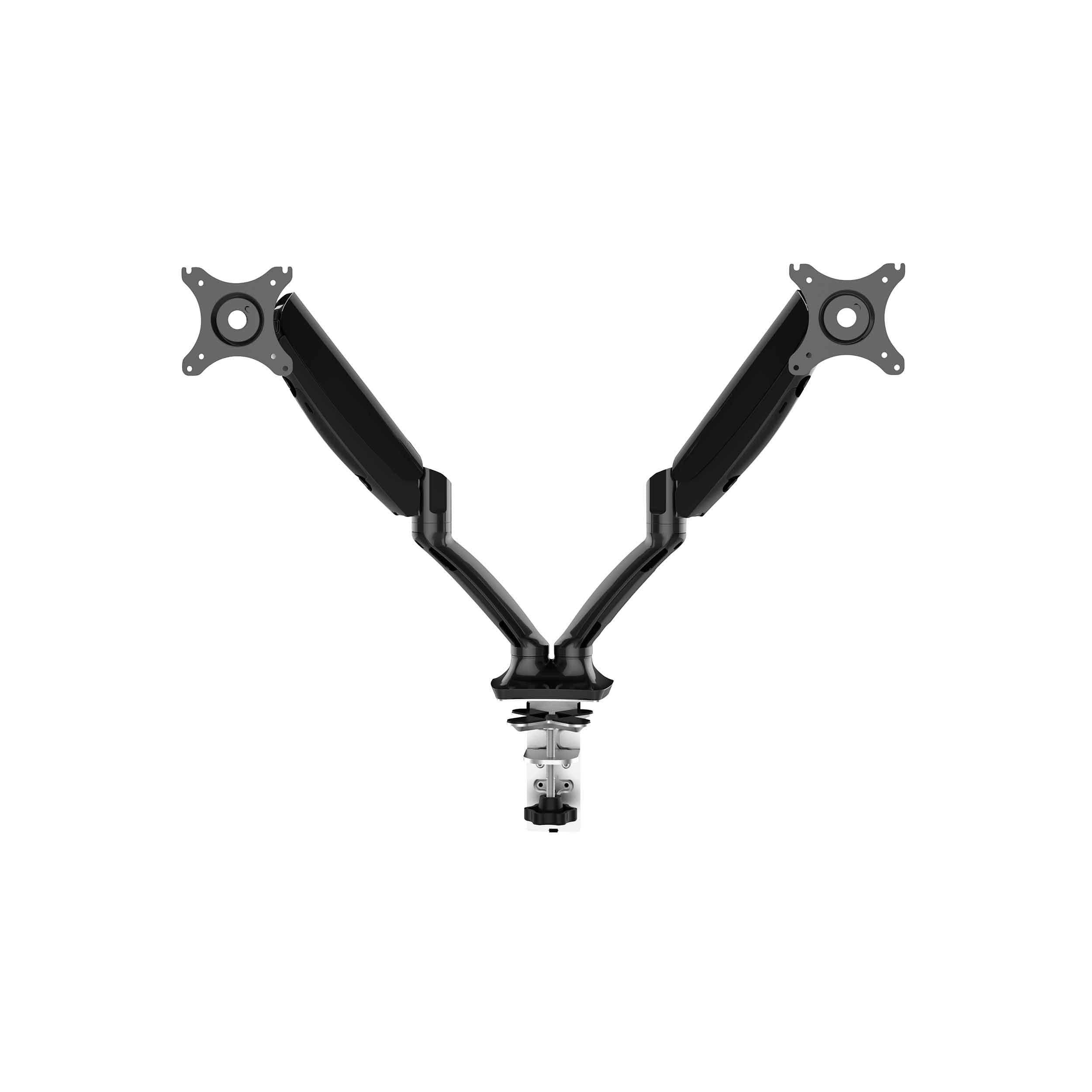 Dual Monitor Mount Stand - Adjustable & Rotating Arms for 10-27 Inch Screens, Heavy Duty 9kg Load Capacity, Black (DH25) - Perfect for Home Office, Gaming Setup & Workspace Ergonomics