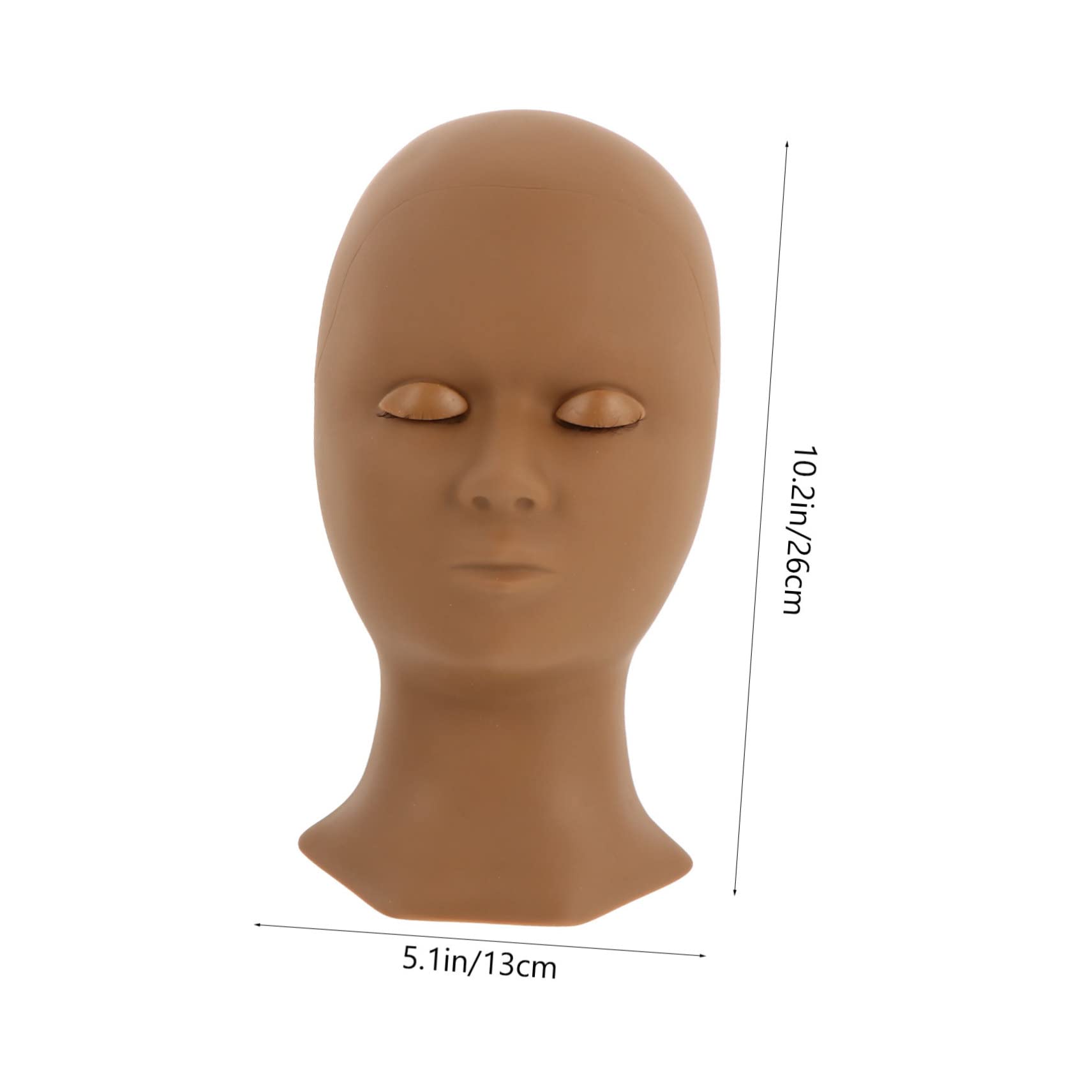 Beatifufu Professional Mannequin Head for Eyelash Extension Practice - Includes 4 Pairs of Lash Molds & Makeup Training Head | Perfect for Beauty Students, Salon Training & Cosmetology Practice
