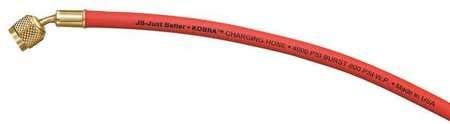High Performance Low Loss High Side Hose - 60 Inch Red Hydraulic Hose for Heavy Duty Equipment & Industrial Applications