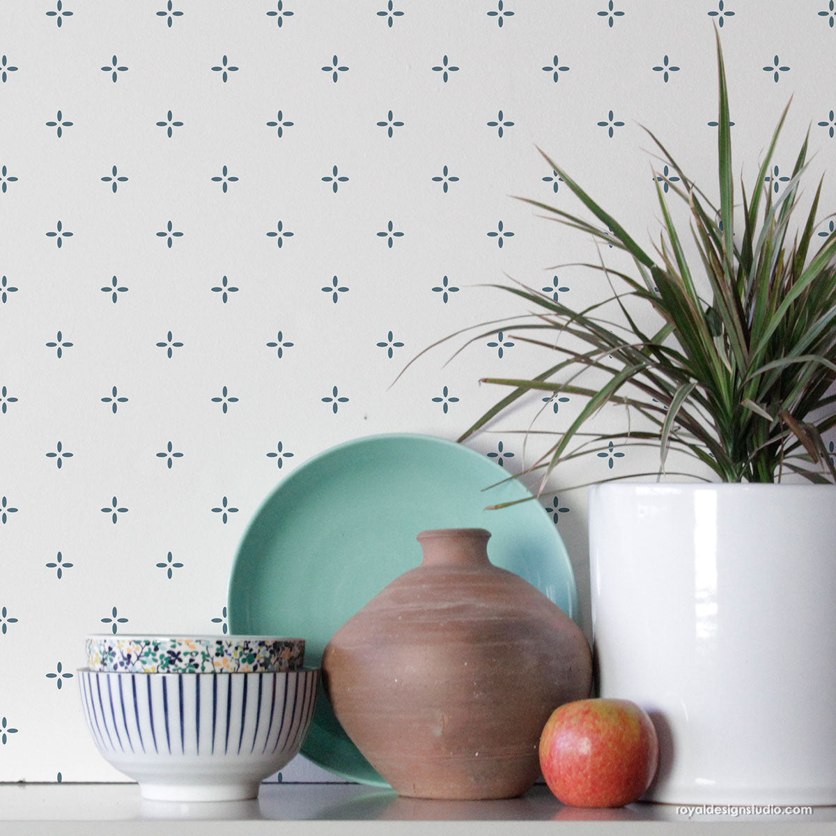 Swedish Flower Field Stencil - Reusable DIY Painting Template for Walls, Fabric & Crafts - Perfect for Home Decor, Scrapbooking & Wedding Invitations
