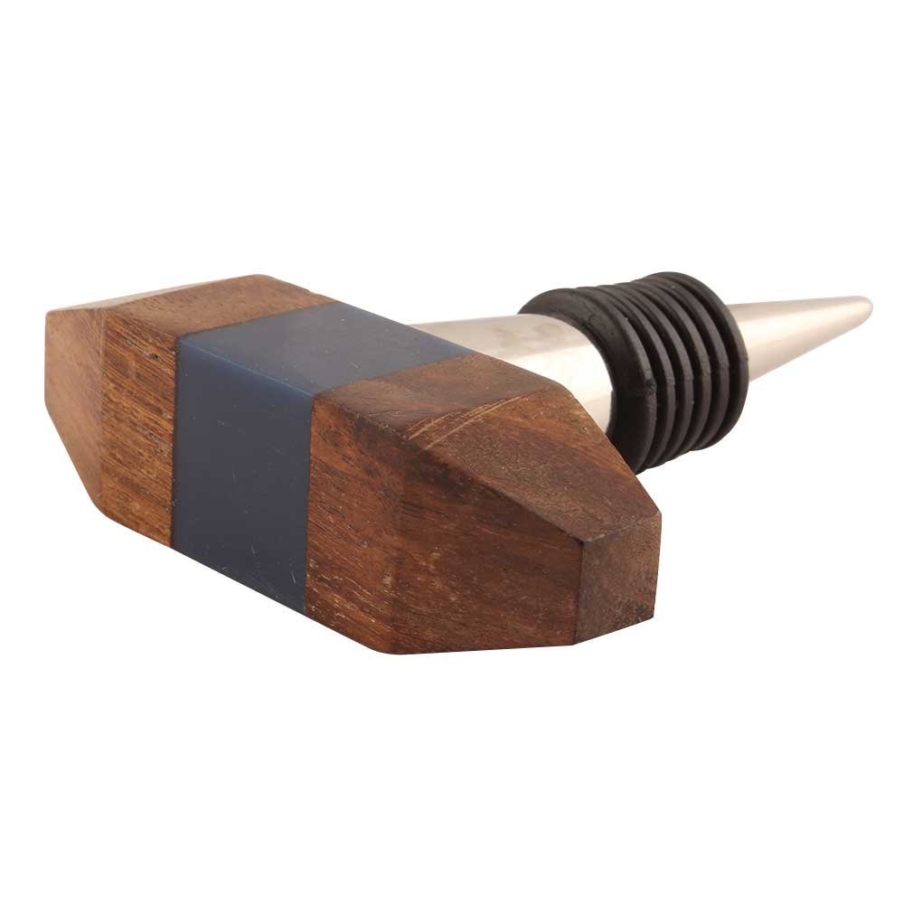 Premium Indian Shelf Gilli Wine Stopper Set - Handcrafted Wood Wine Corks & Bottle Seal for Wine Preservation (Brown, 2 Pack) - Ideal for Home Bars, Wine Cellars & Gifts for Wine Lovers