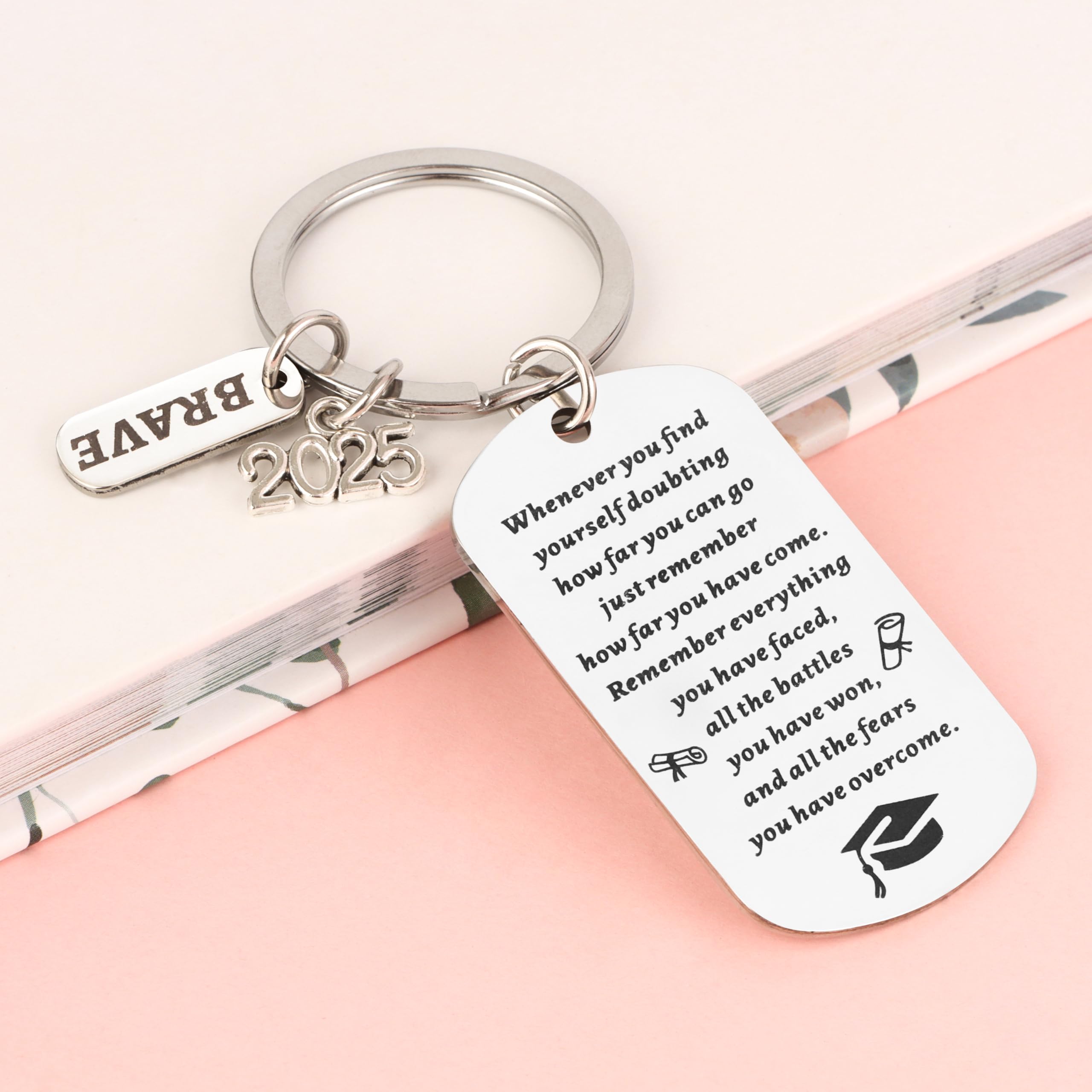 2025 Graduation Gifts for Him & Her - Personalized Class of 2025 Keychain, Inspirational Graduation Present for Students - Perfect for High School & College Graduation Ceremonies
