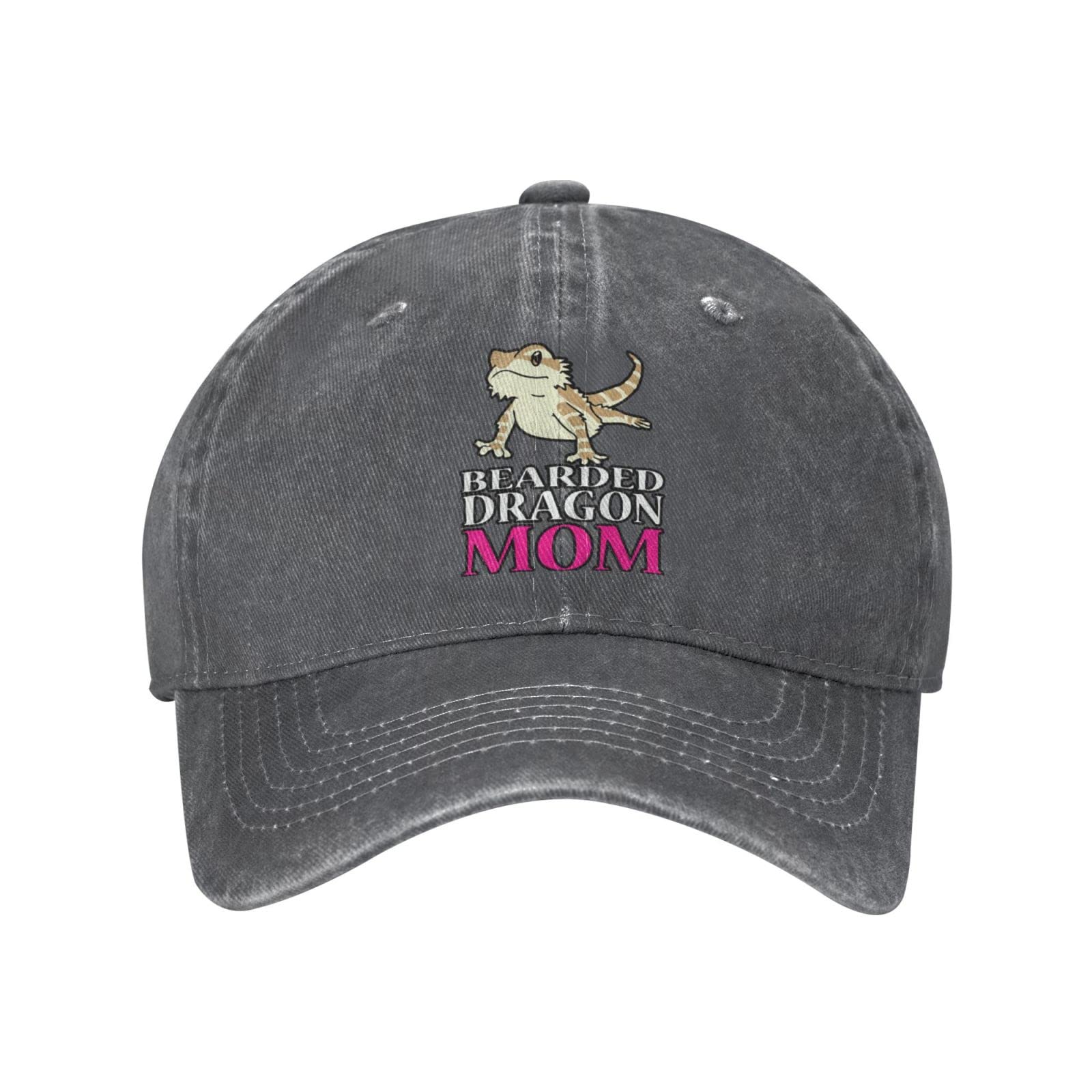 Bearded Dragon Mom Unisex Cowboy Baseball Cap - Adjustable Denim Hat for Golf, Sports & Outdoor Activities - Perfect for Reptile Lovers & Pet Owners