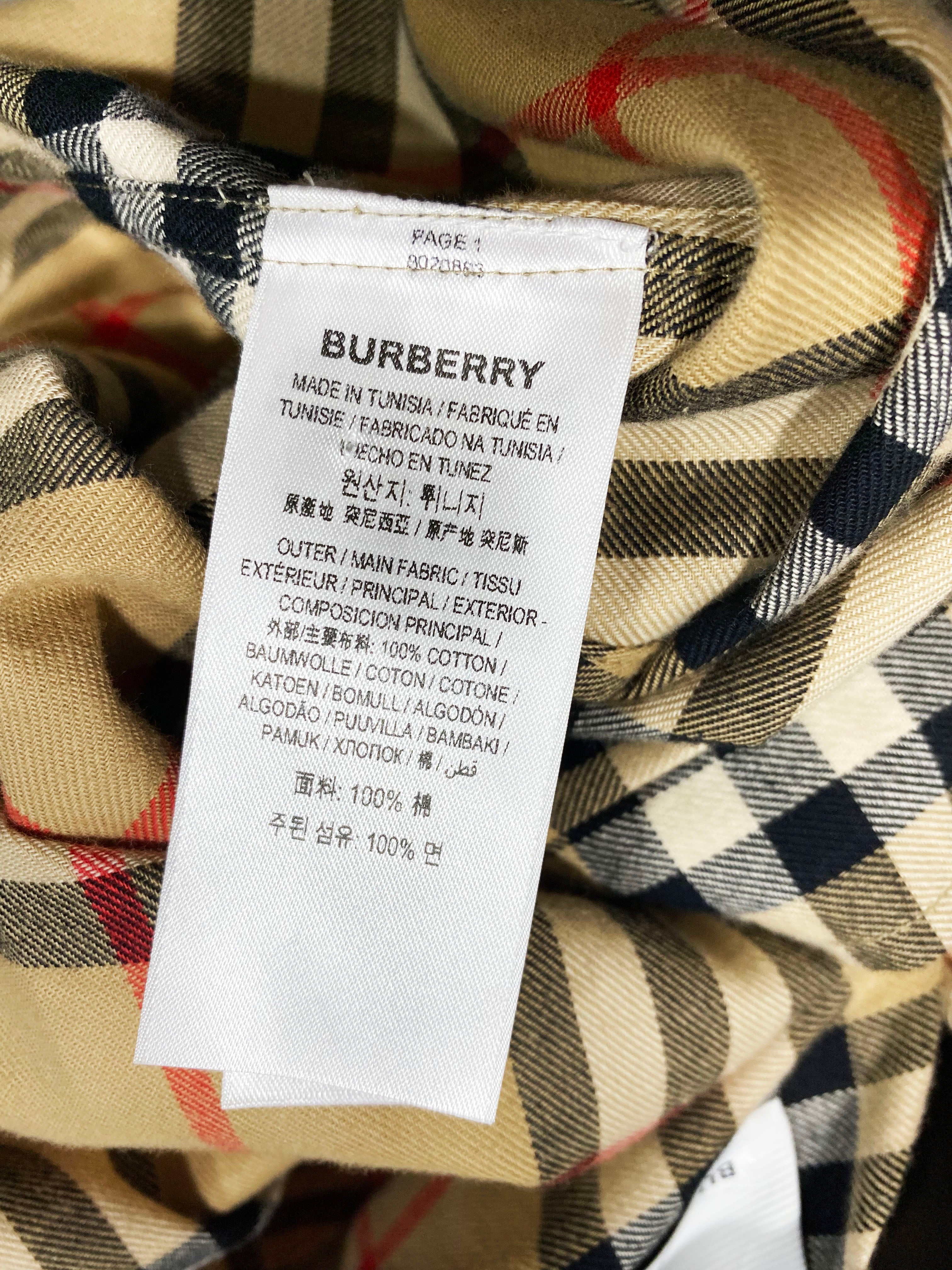 Burberry Haymarket Check Shirt for Men - Classic Plaid Button Down Shirt, Casual & Business Wear, Perfect for Office, Dating & Travel