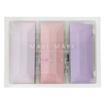 MAKE MARK Highlighters 6 Color Set - Vibrant Assorted Colors for Note Taking, Studying & Office Use by Sun Star | Perfect for Students, Teachers & Professionals