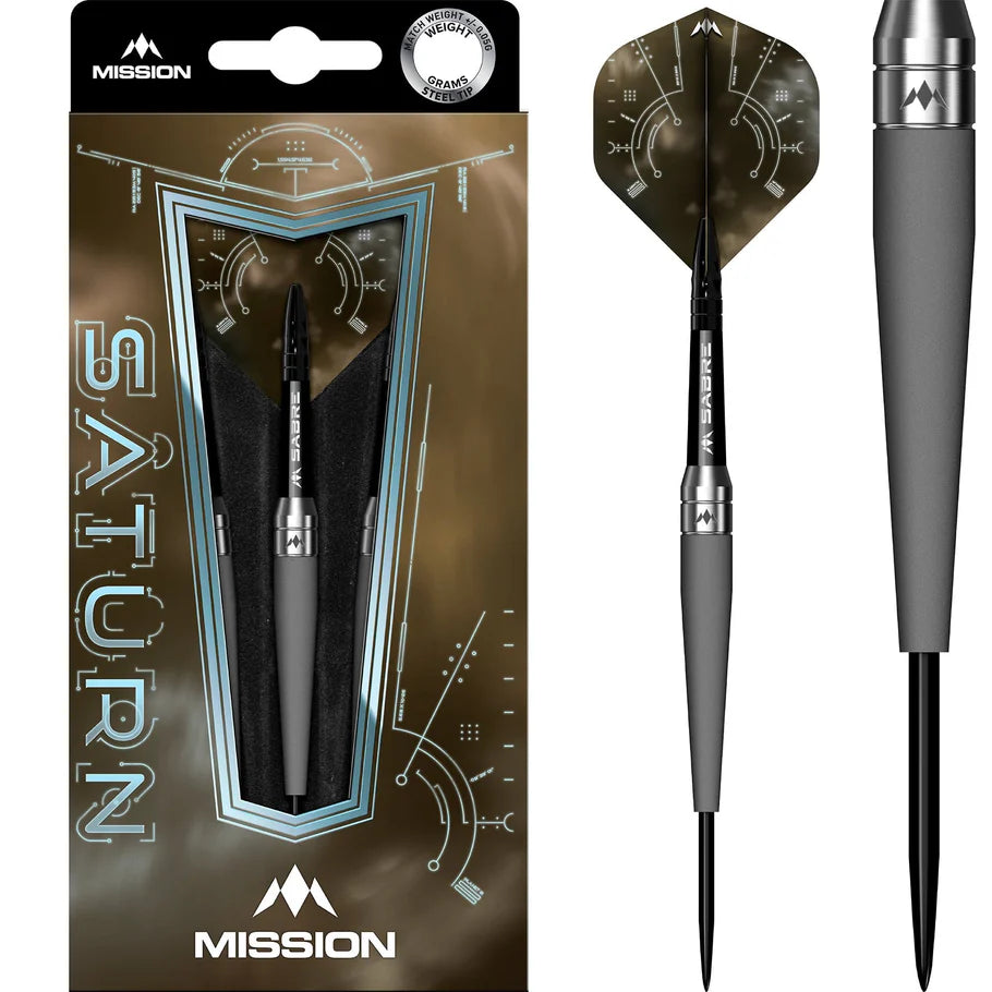 Premium 90% Tungsten Steel Mission Saturn Titan Darts - 22g Weight for Professional Players | Perfect for Tournaments, League Play & Home Practice