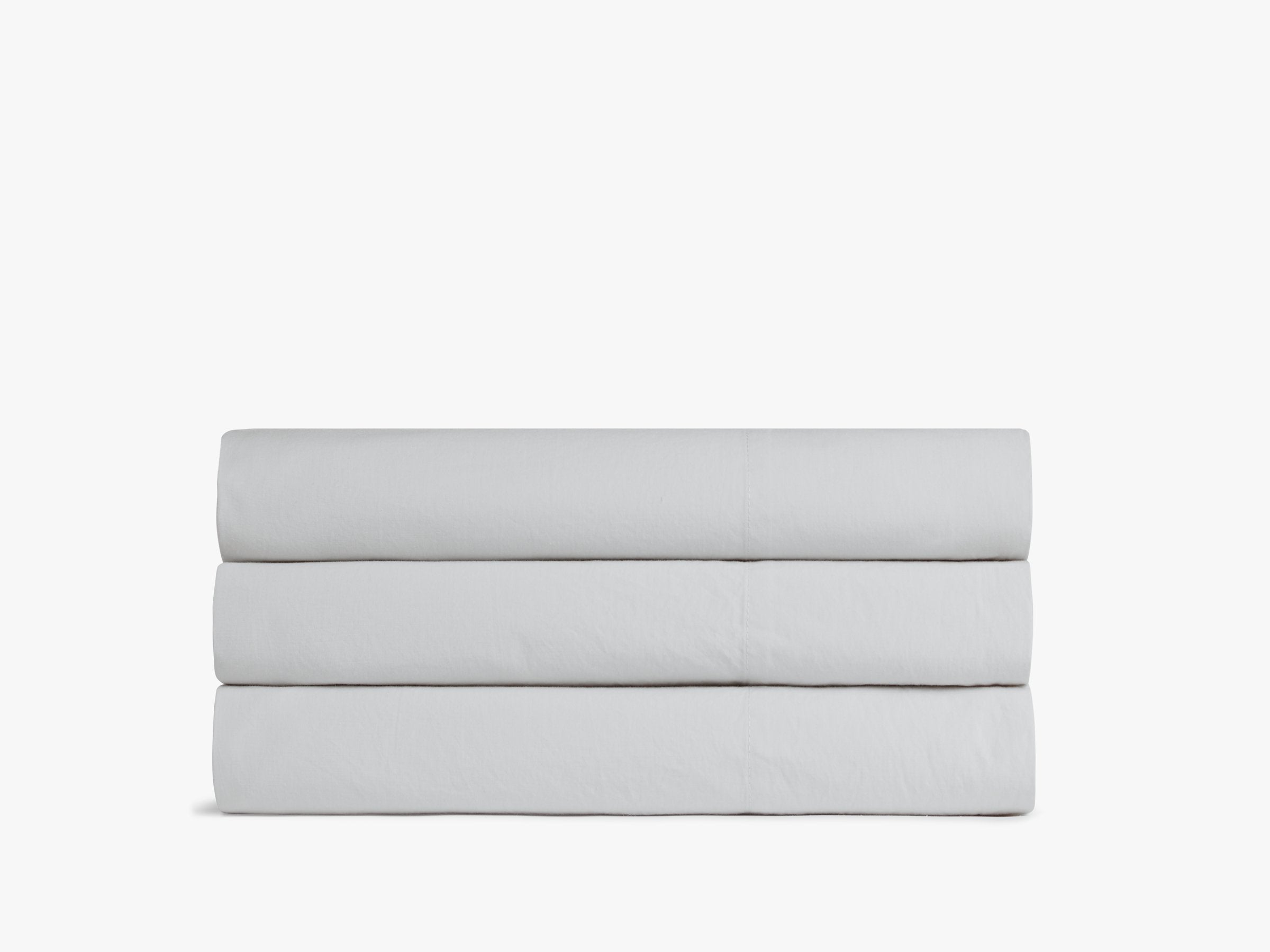 Premium 100% Cotton Percale Top Sheet - Light Grey - Soft & Breathable Bedding for Hotels, Guest Rooms & Home Use