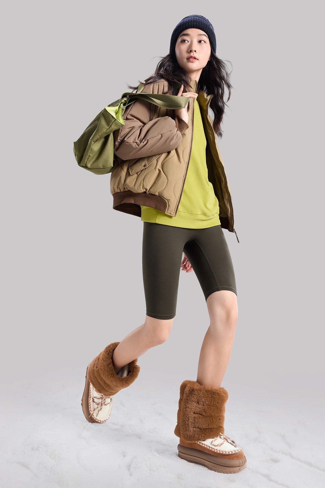 Cozy Women's Fleece Leg Warmers for Winter - Soft & Warm Knit Leggings for Yoga, Running, and Cold Weather Outfits