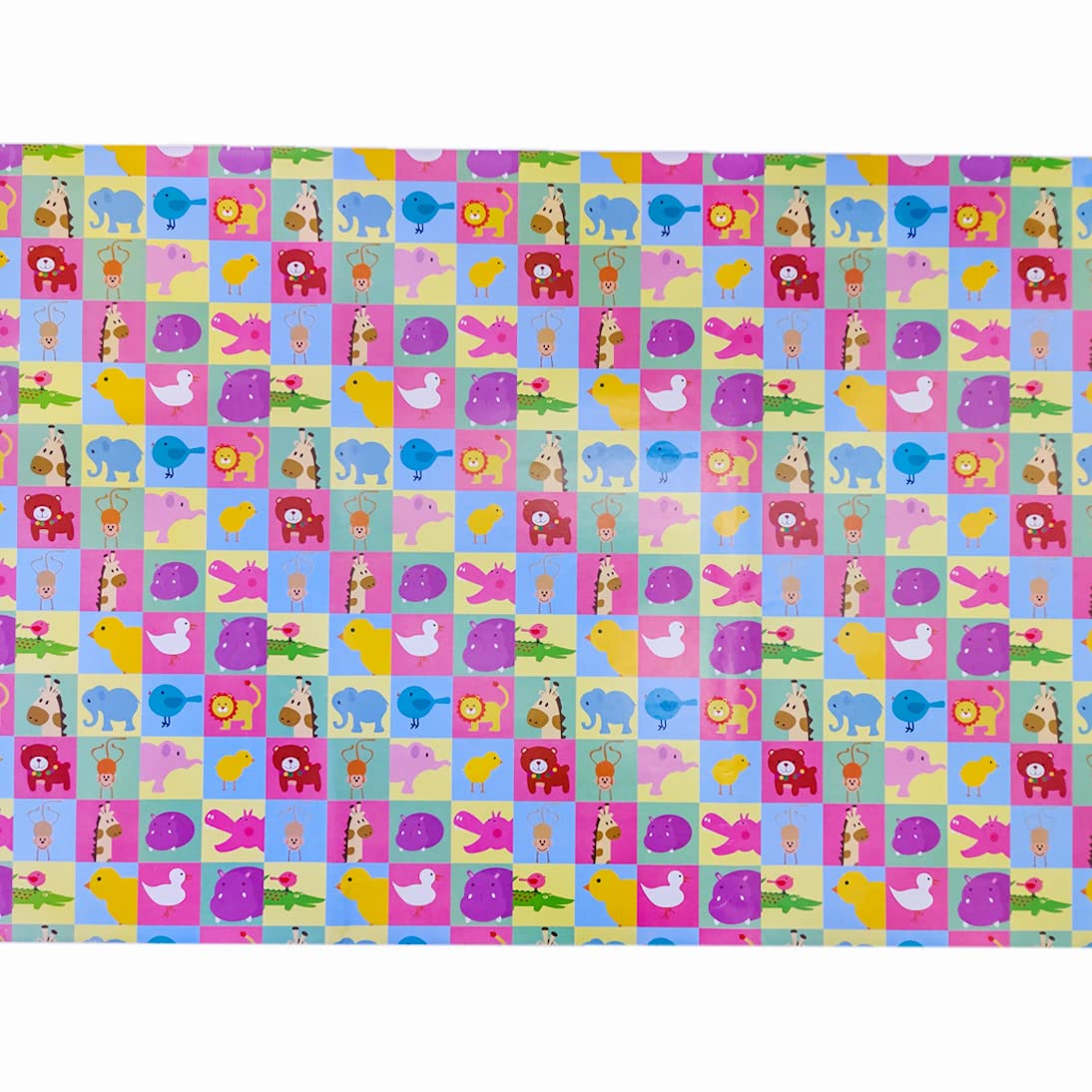 BonZeal 20-Sheet Multicolor Animal Print Gift Wrapping Paper Roll - Perfect for Birthday, Christmas, and Holiday Presents